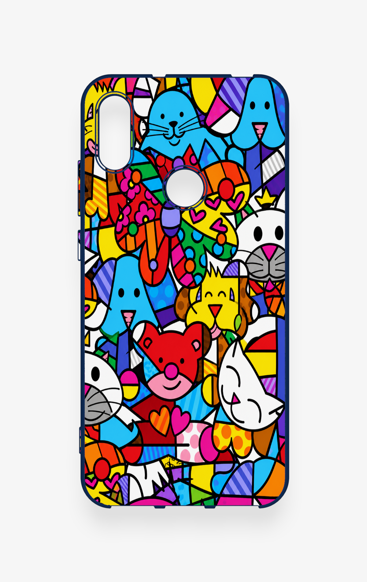 Huawei Y6 2019 Uyumlu Britto Garden Desenli Silikon Kılıf