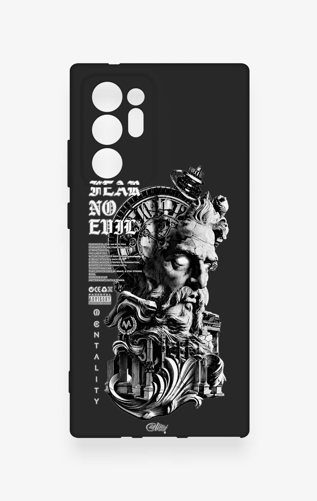Samsung Note 20 Ultra Uyumlu Fear No Evil Desenli Silikon Kılıf