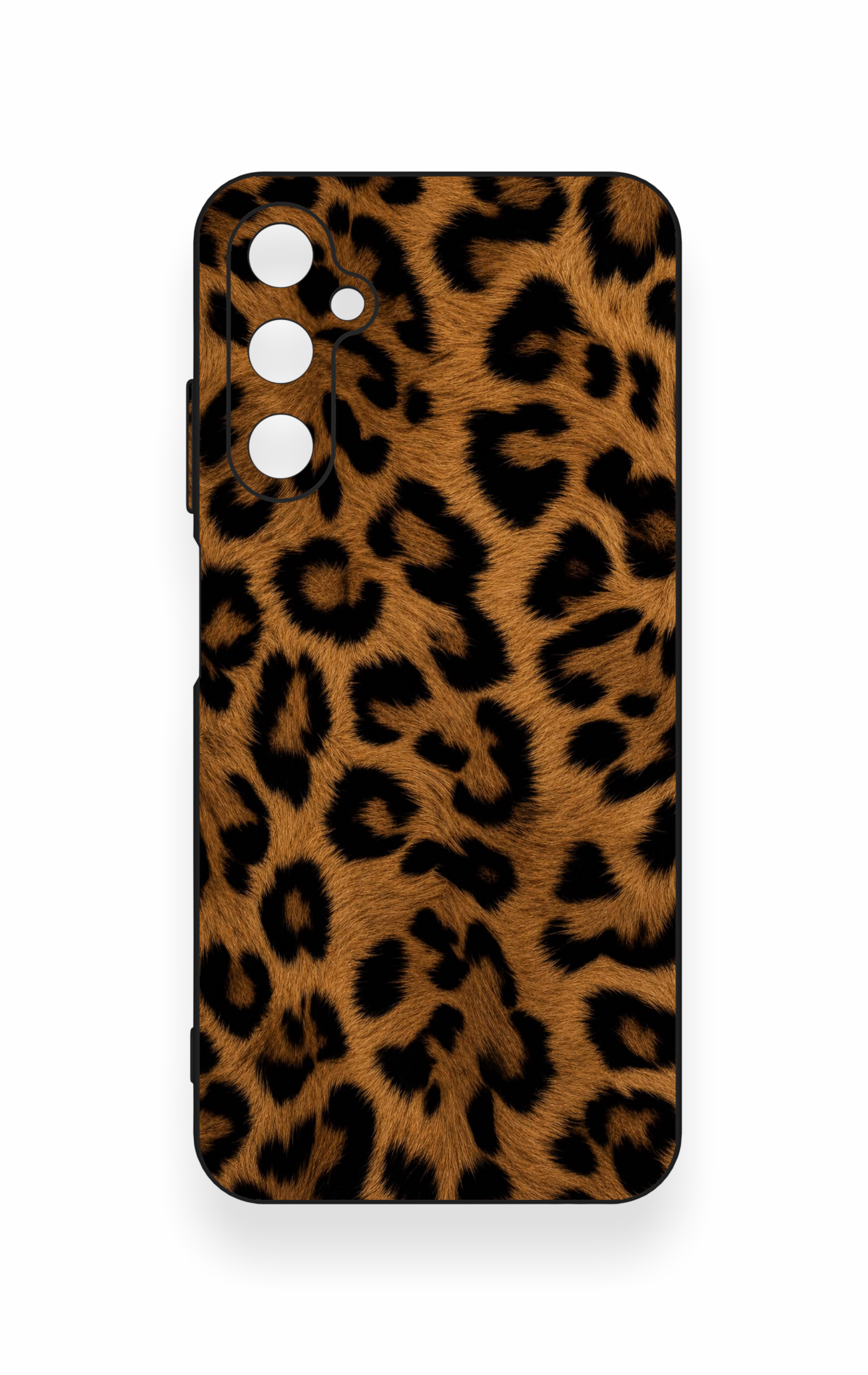 Samsung A05s Uyumlu Koyu Leopar Deri Desenli Silikon Kılıf