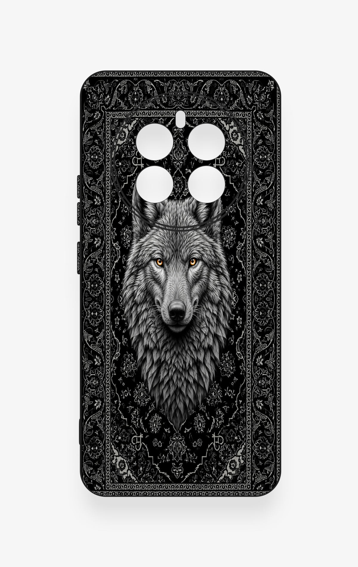 Realme 12 4G Uyumlu Etnik Kurt Desenli Silikon Kılıf