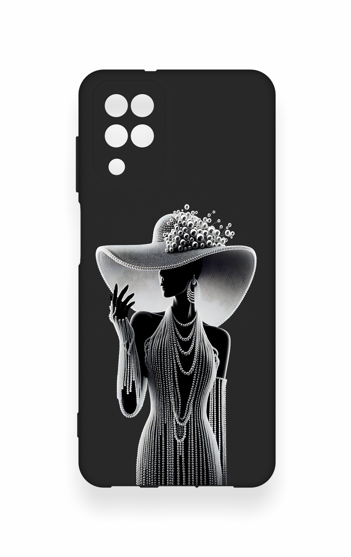 Samsung A12 Uyumlu Lady Desenli Silikon Kılıf