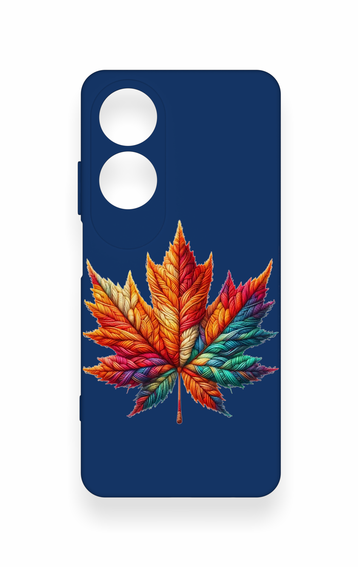 Oppo A60 Uyumlu Renkli Yaprak Desenli Silikon Kılıf