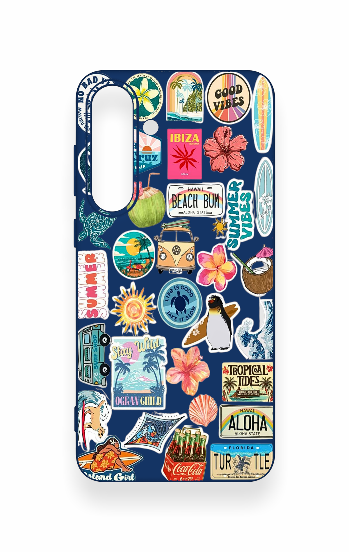 Samsung S25Fe Uyumlu Summer Vibes Desenli Silikon Kılıf