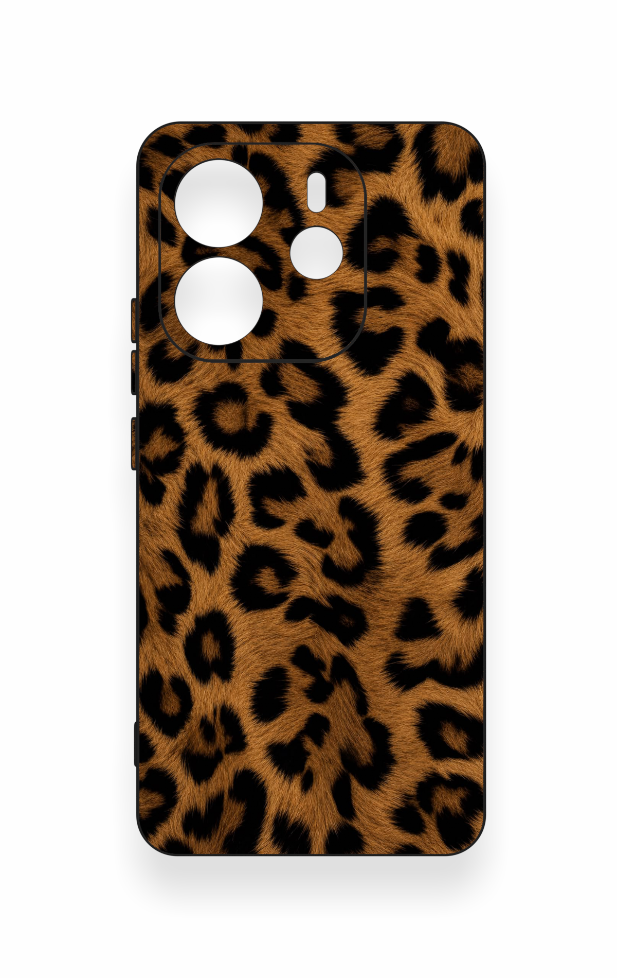 Redmi Note 14 4G Uyumlu Koyu Leopar Deri Desenli Silikon Kılıf