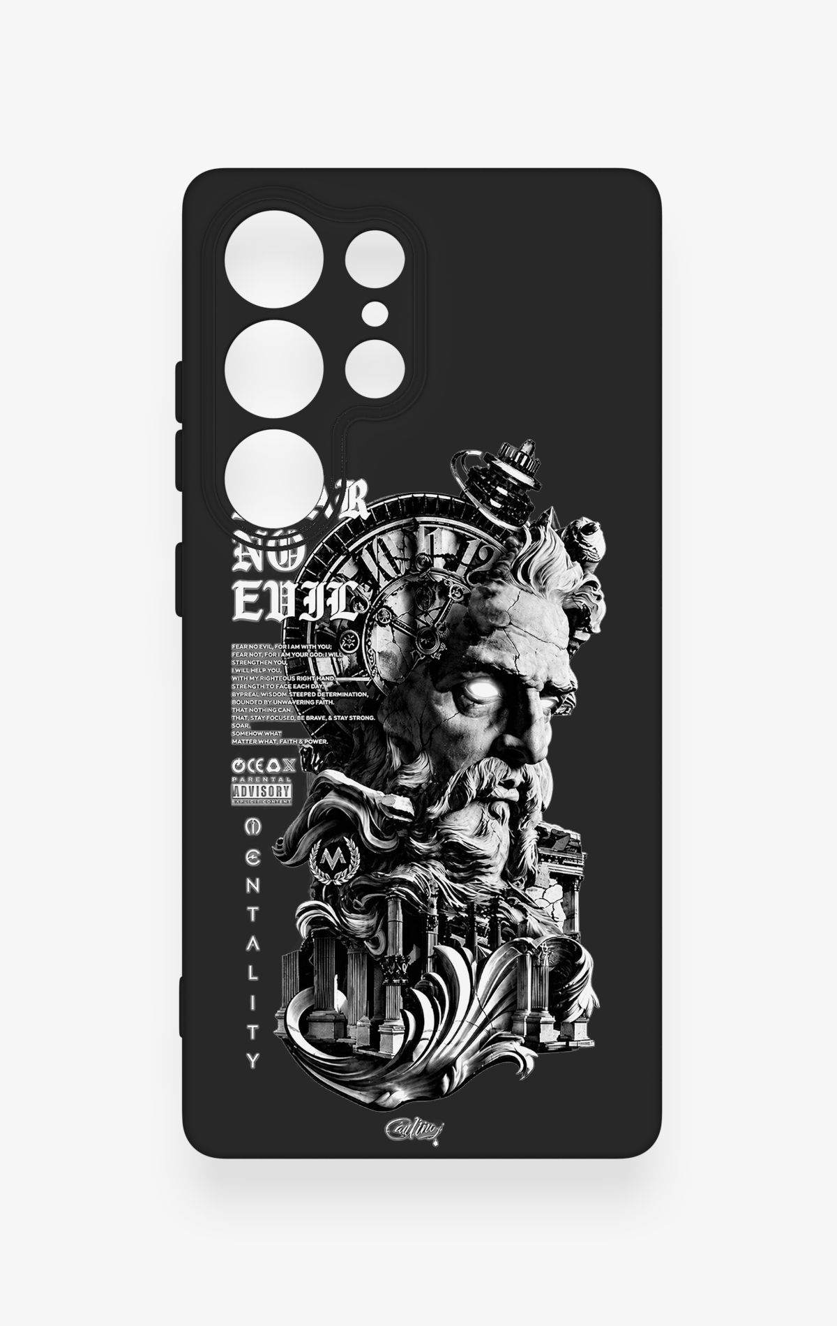 Samsung S25 Ultra Uyumlu Fear No Evil Desenli Silikon Kılıf