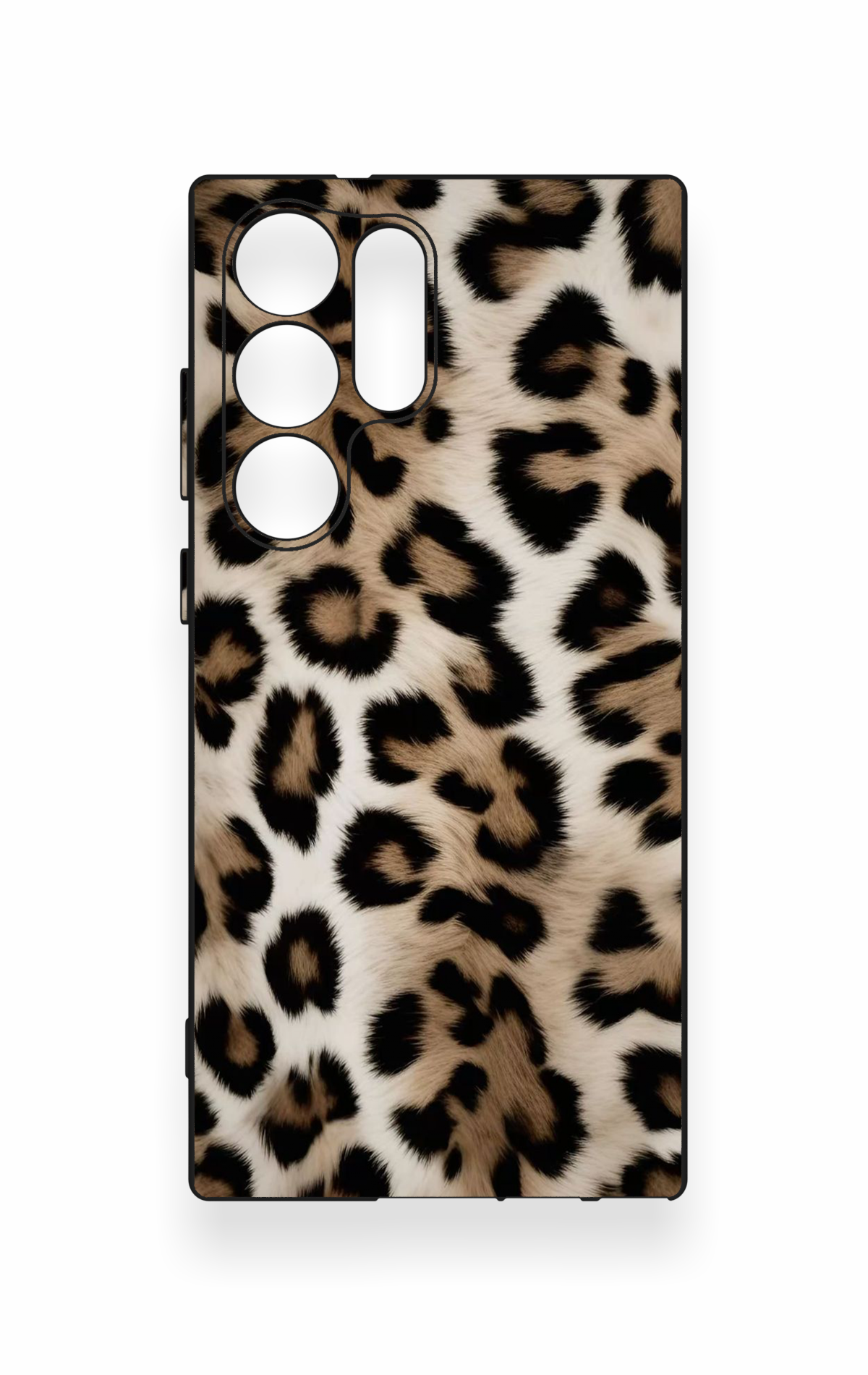 Samsung S23 Ultra Uyumlu Leopar Derisi Desenli Silikon Kılıf