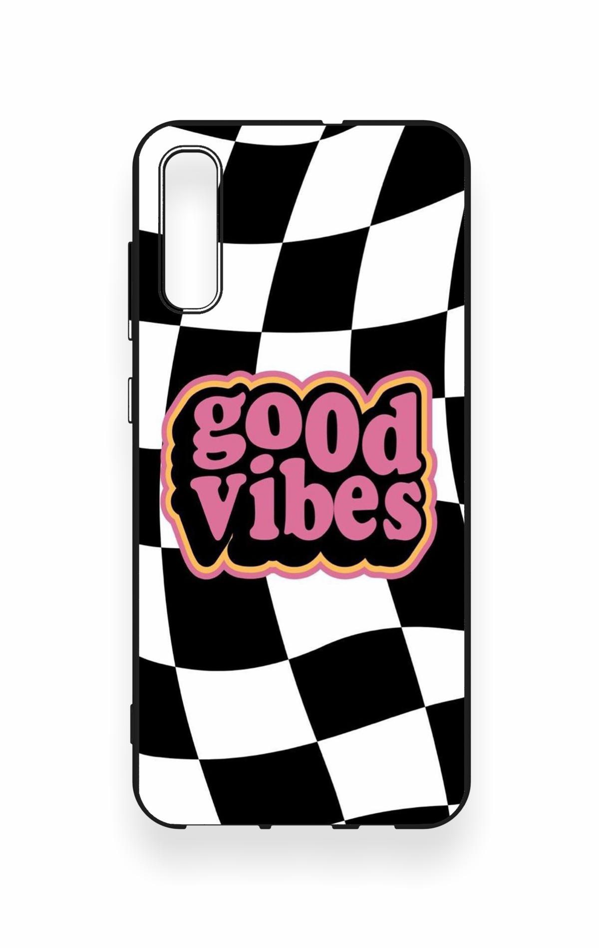 Samsung A70 Uyumlu Black Good Vibes Desenli Silikon Kılıf