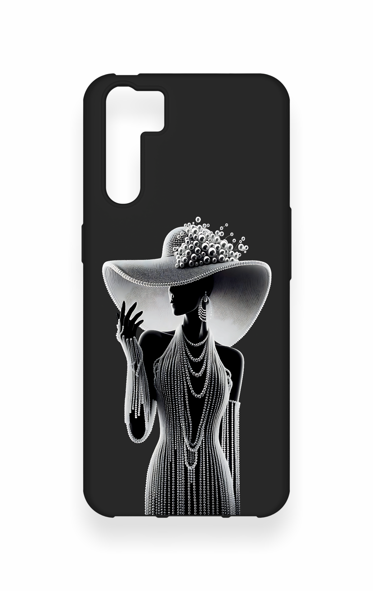 Oppo A91 Uyumlu Lady Desenli Silikon Kılıf