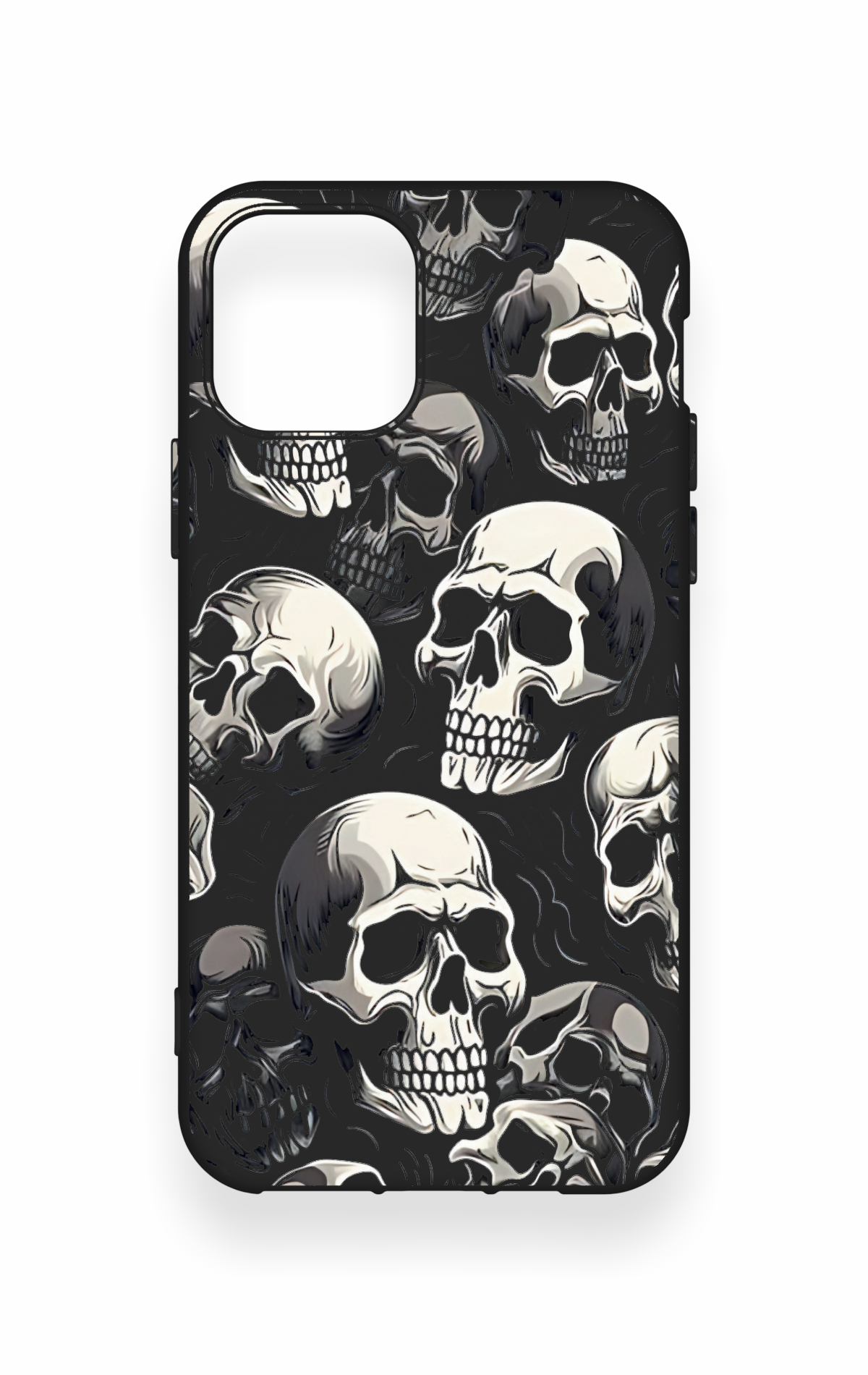 iPhone 11 Pro Uyumlu Kuru Kafa Desenli Silikon Kılıf