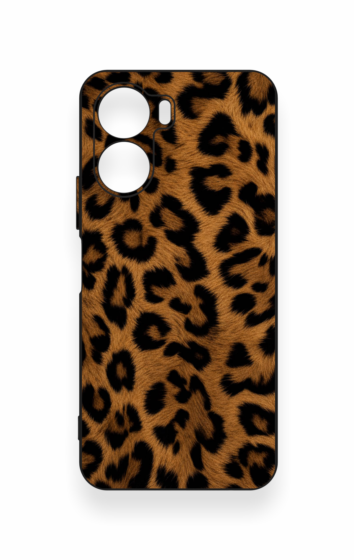 Vivo Y16 Uyumlu Koyu Leopar Deri Desenli Silikon Kılıf