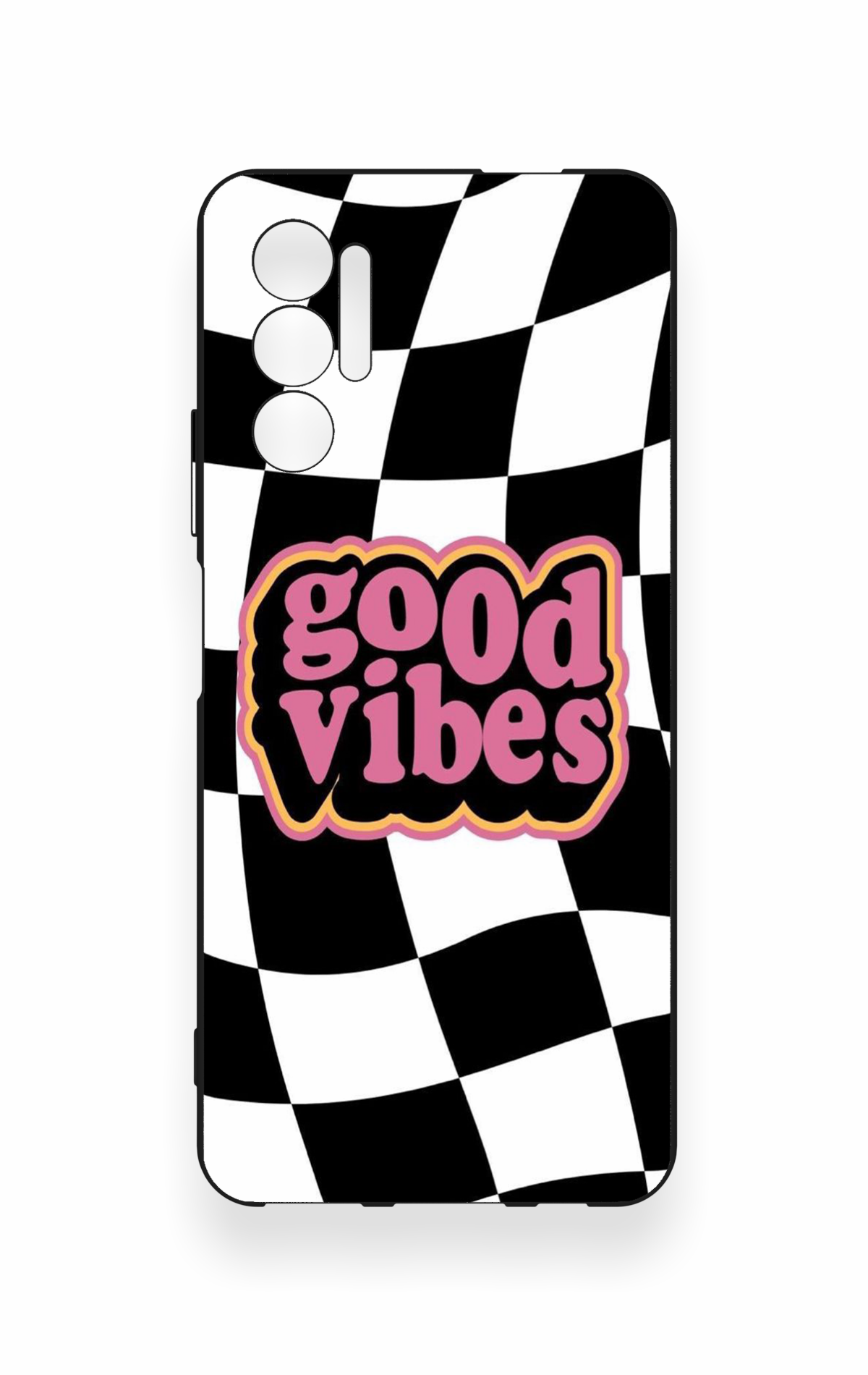 Tecno Pova 3 Uyumlu Black Good Vibes Desenli Silikon Kılıf