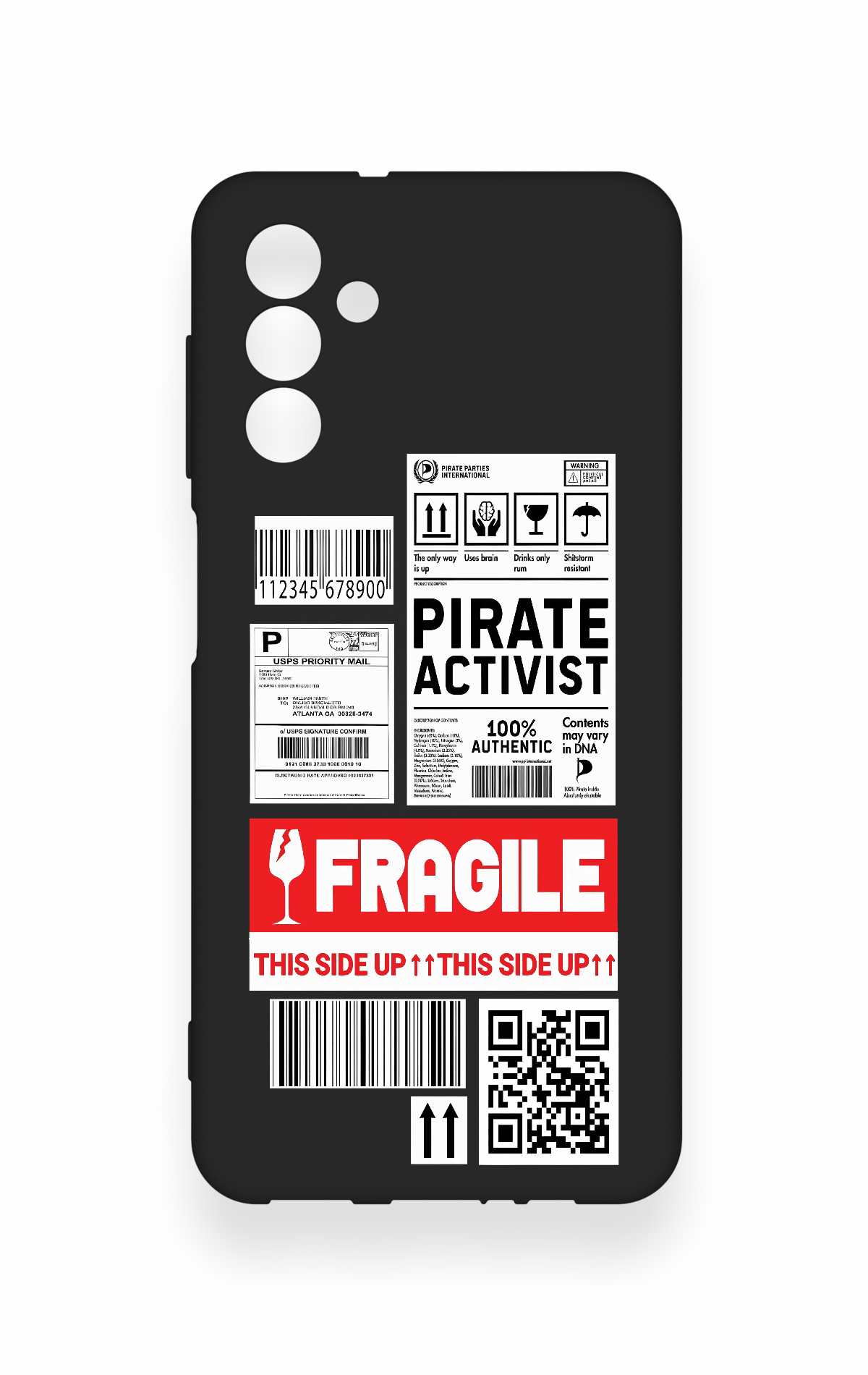 Samsung A04S Uyumlu Fragile Desenli Silikon Kılıf