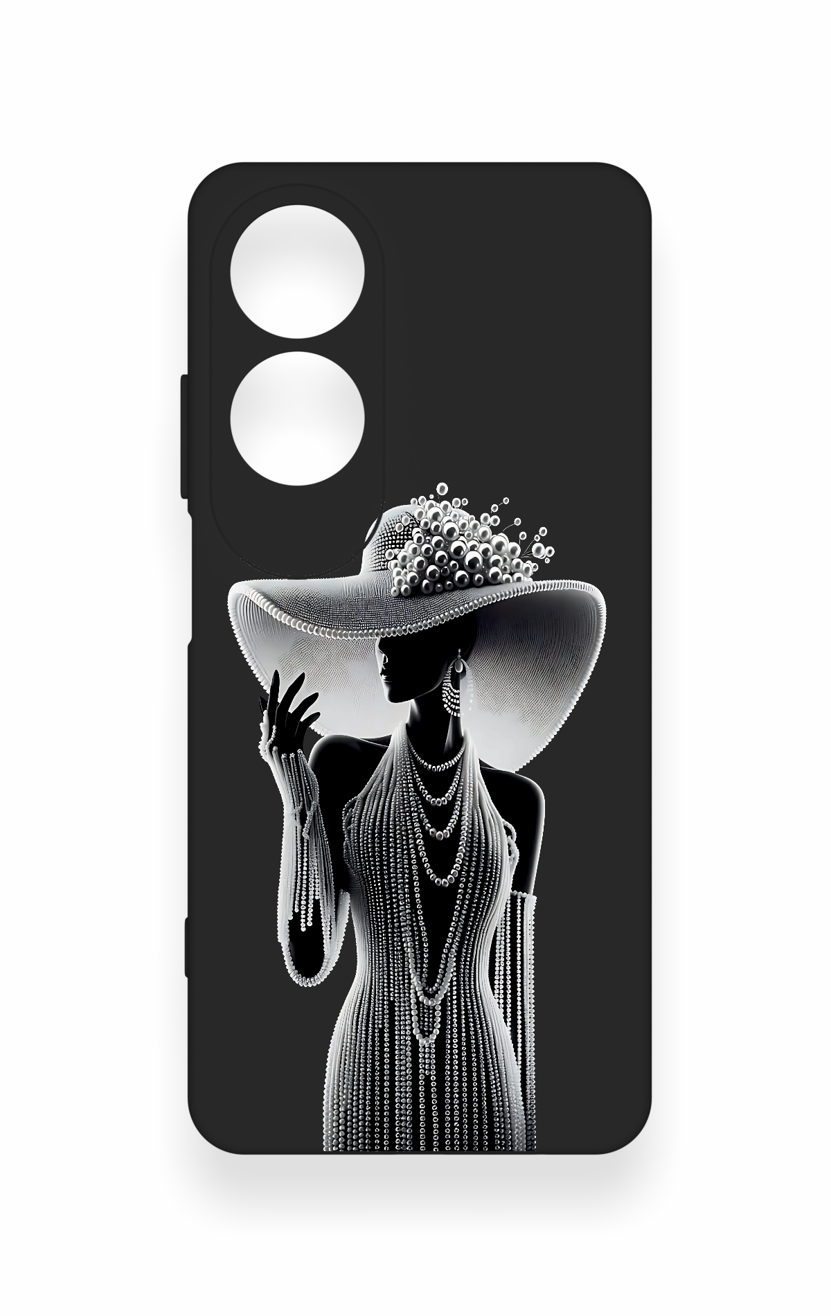 Oppo A60 Uyumlu Lady Desenli Silikon Kılıf