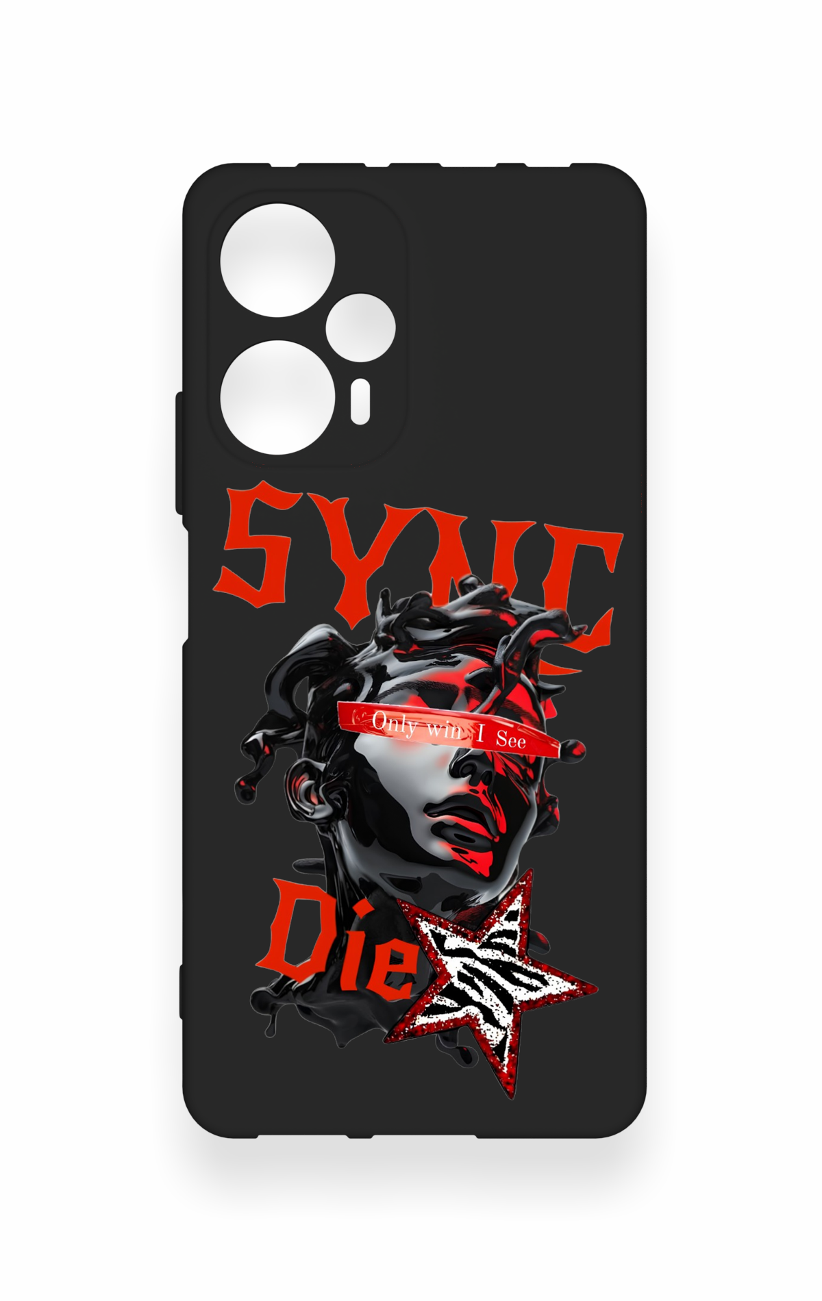 Poco F5 Uyumlu Sync Die Desenli Silikon Kılıf