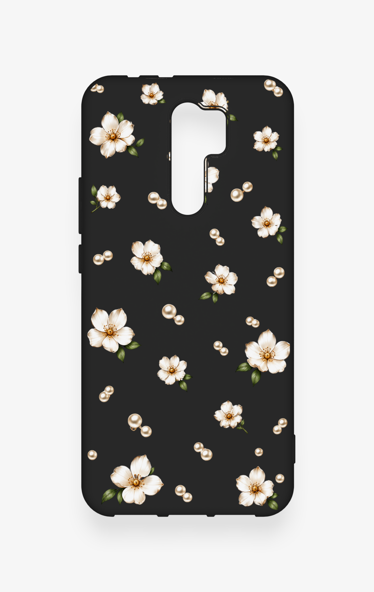 Redmi 9 Uyumlu İnci Papatya Desenli Silikon Kılıf