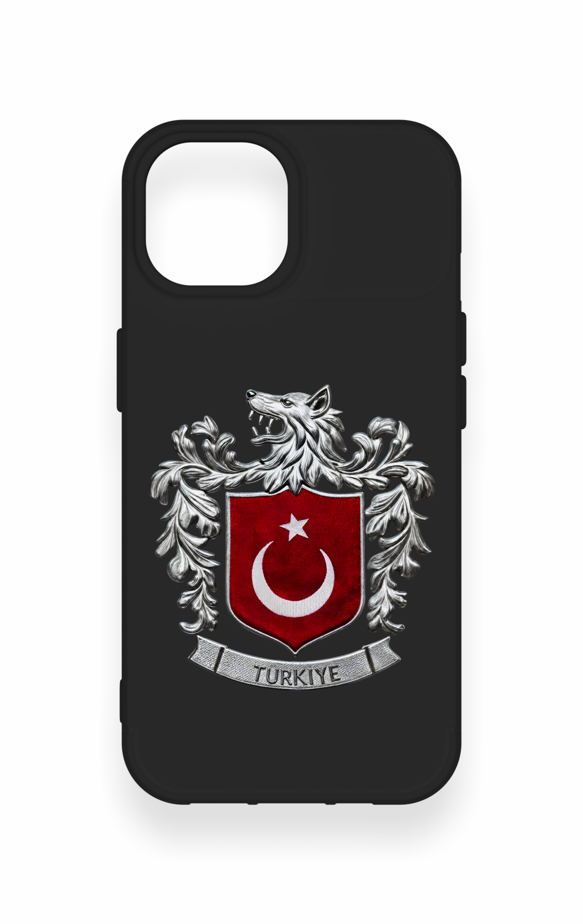 iPhone 15 Uyumlu Türk Arma Desenli Silikon Kılıf