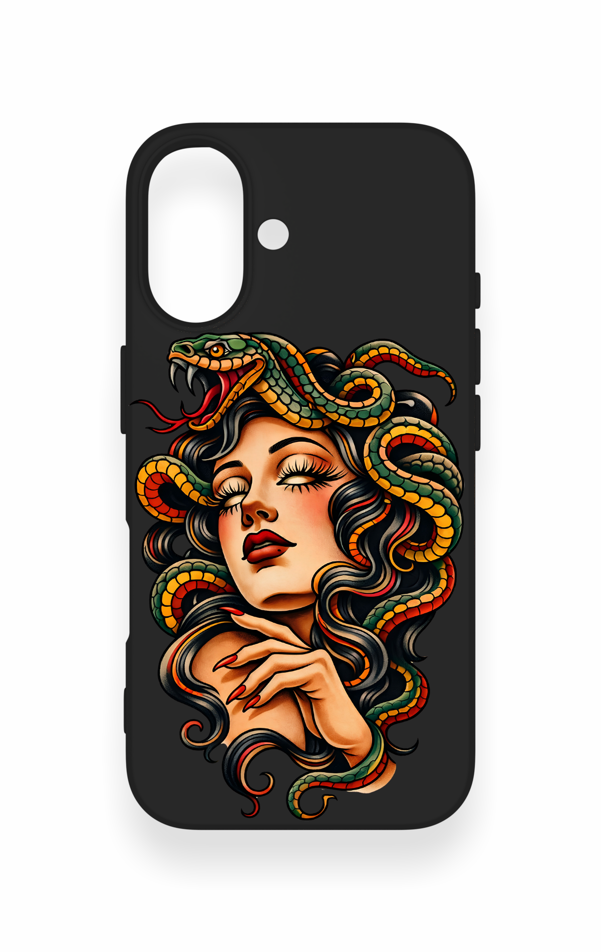 iPhone 16 Uyumlu Medusa Desenli Silikon Kılıf