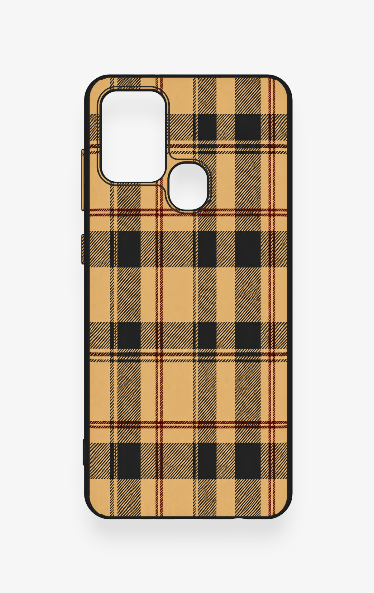 Samsung A21S Uyumlu Burberry Ekose Desenli Silikon Kılıf