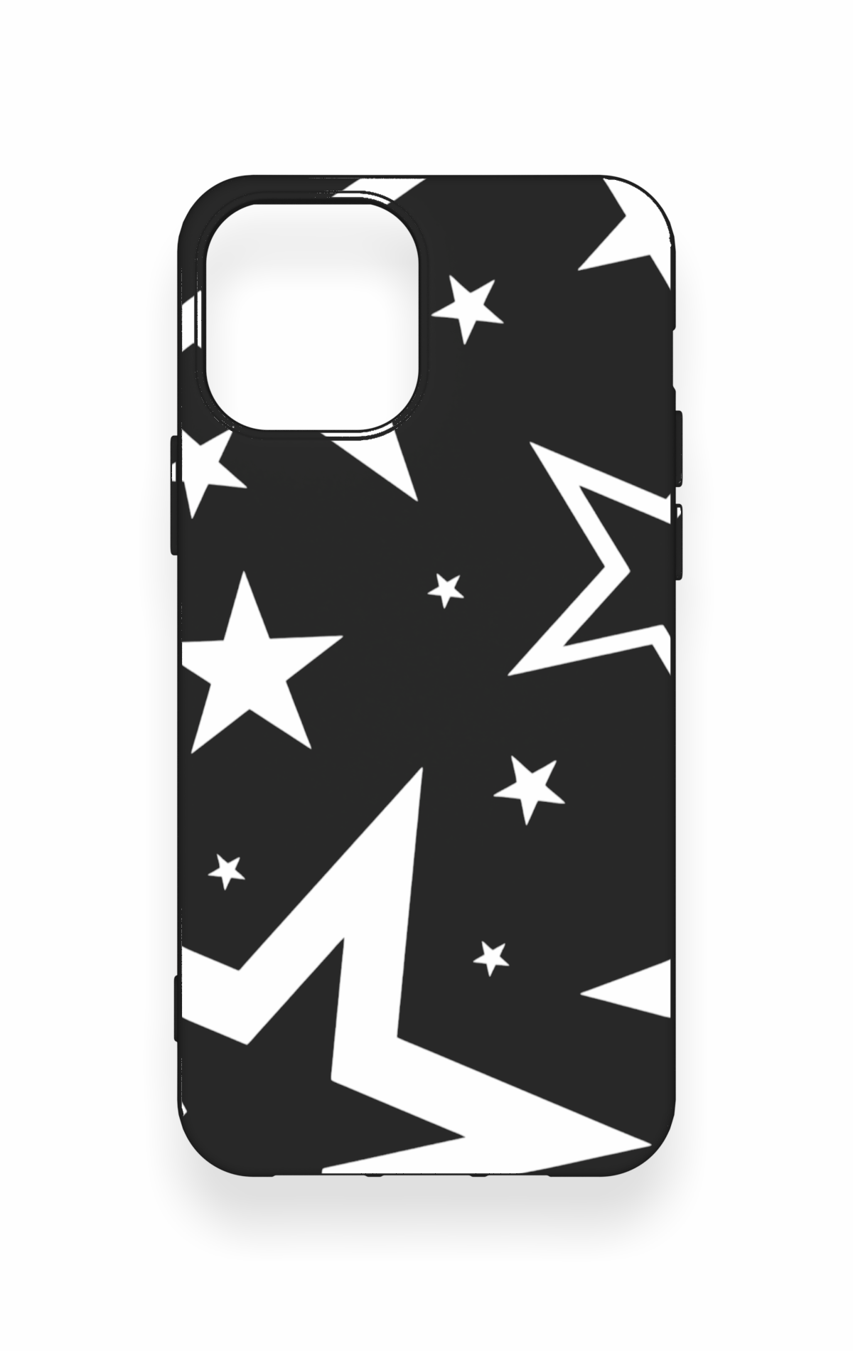 iPhone 12-12PRO Uyumlu Siyah Mega Star Desenli Silikon Kılıf