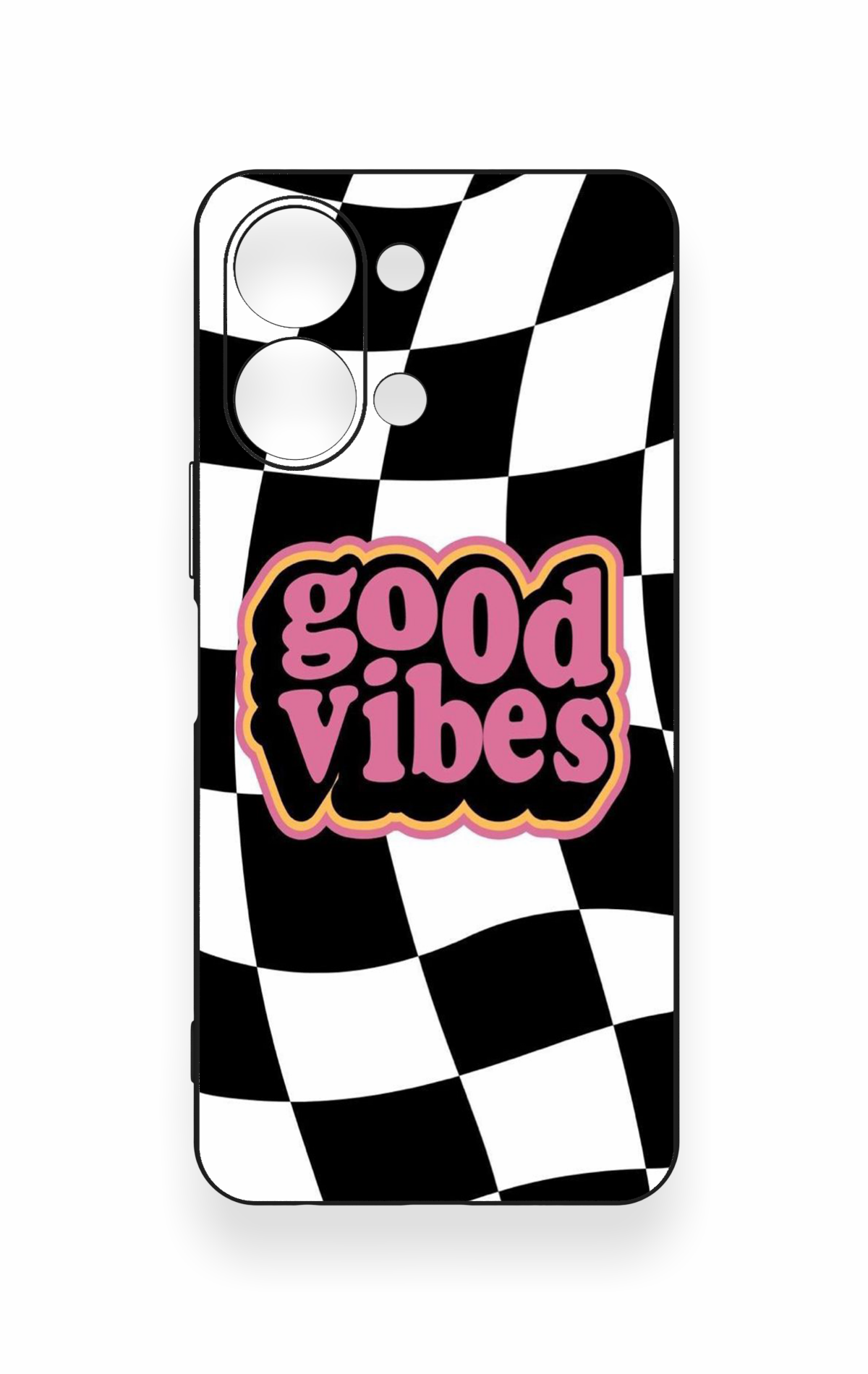 Vivo Y05 4G Uyumlu Black Good Vibes Desenli Silikon Kılıf