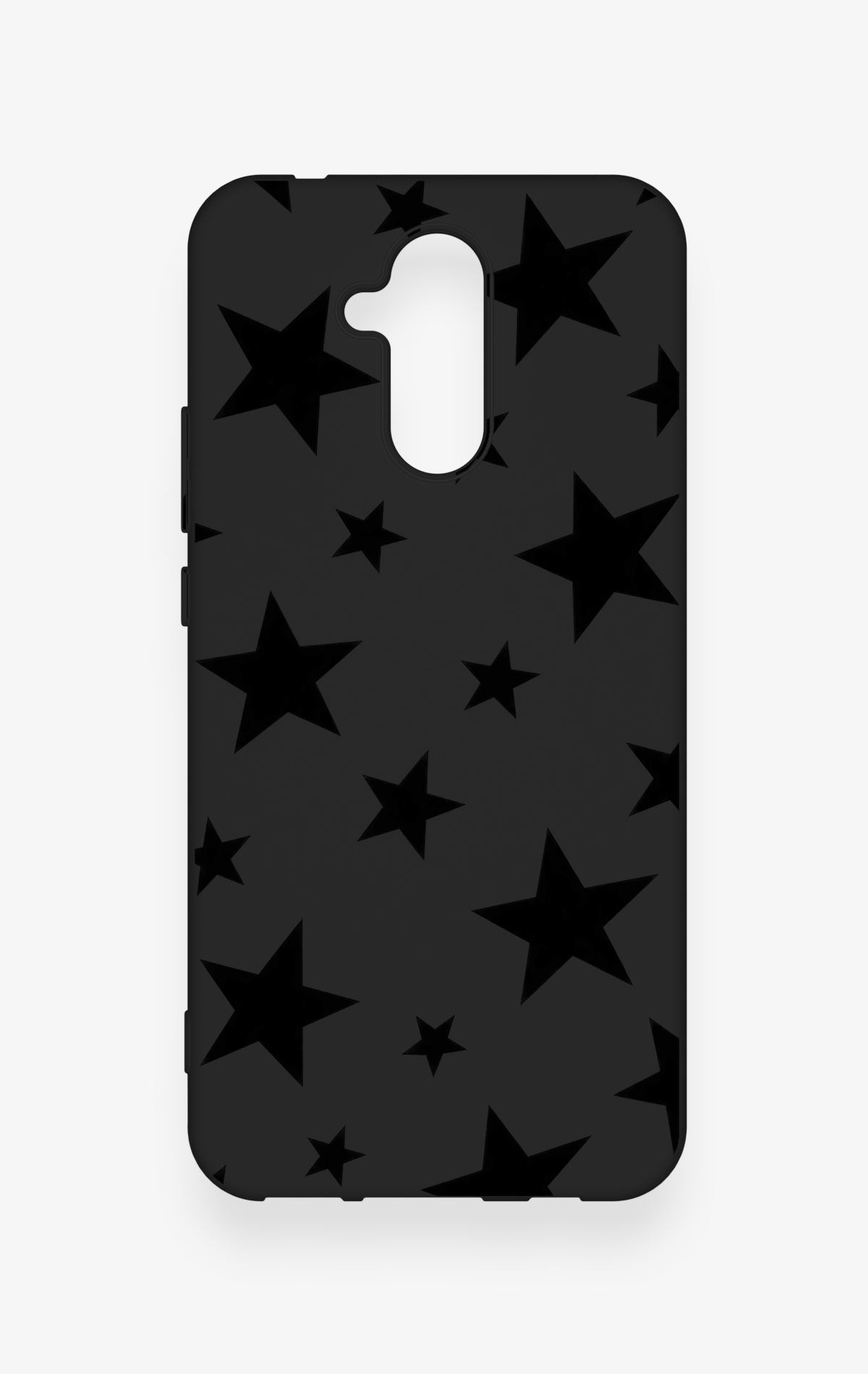 Huawei Mate 20 Lite Uyumlu Siyah Star Desenli Silikon Kılıf