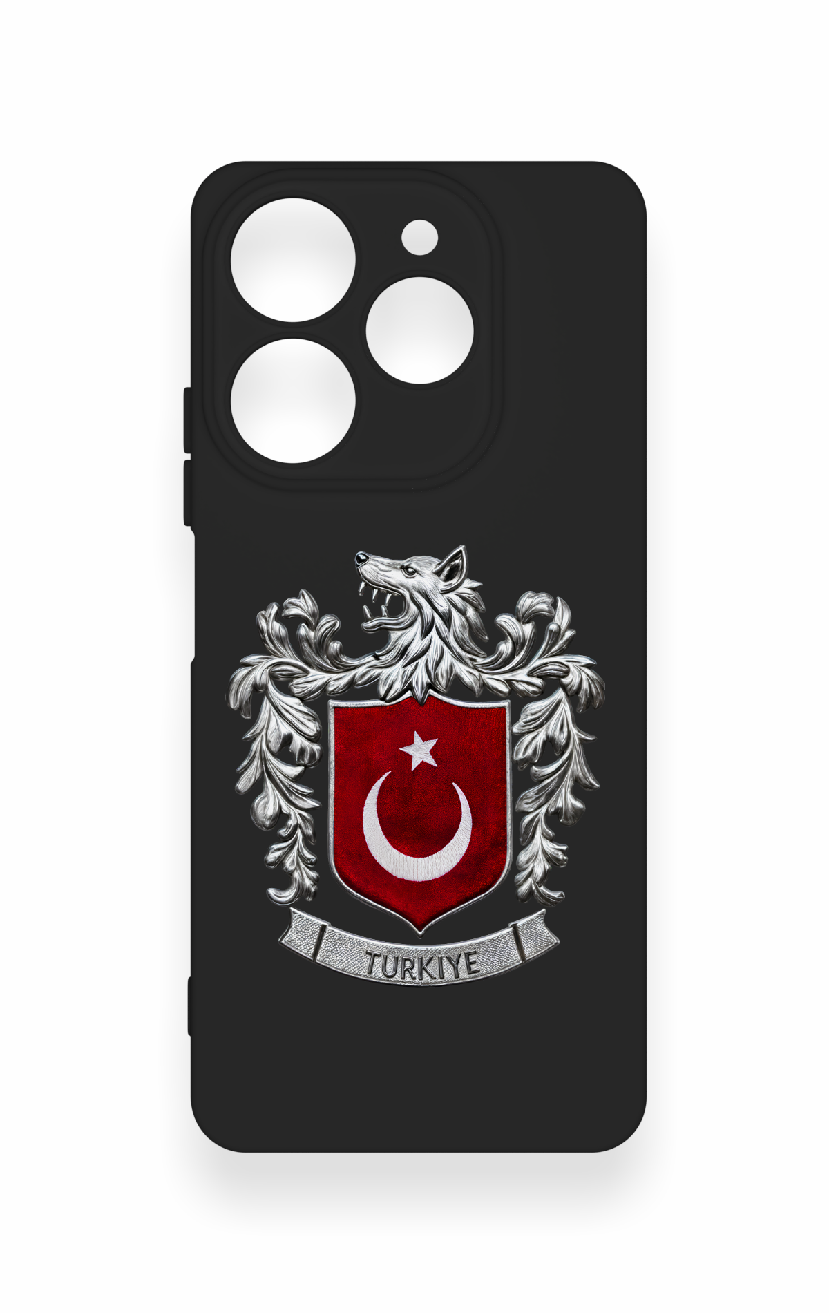 Tecno Spark 10 Pro Uyumlu Türk Arma Desenli Silikon Kılıf