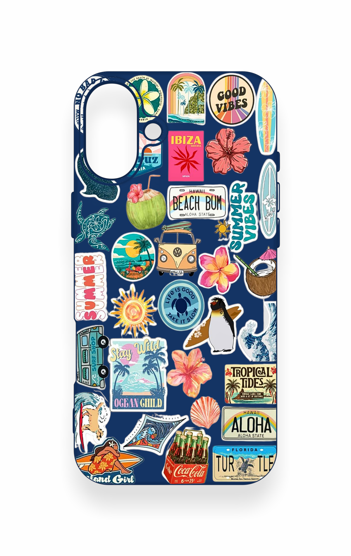 iPhone 16 Plus Uyumlu Summer Vibes Desenli Silikon Kılıf