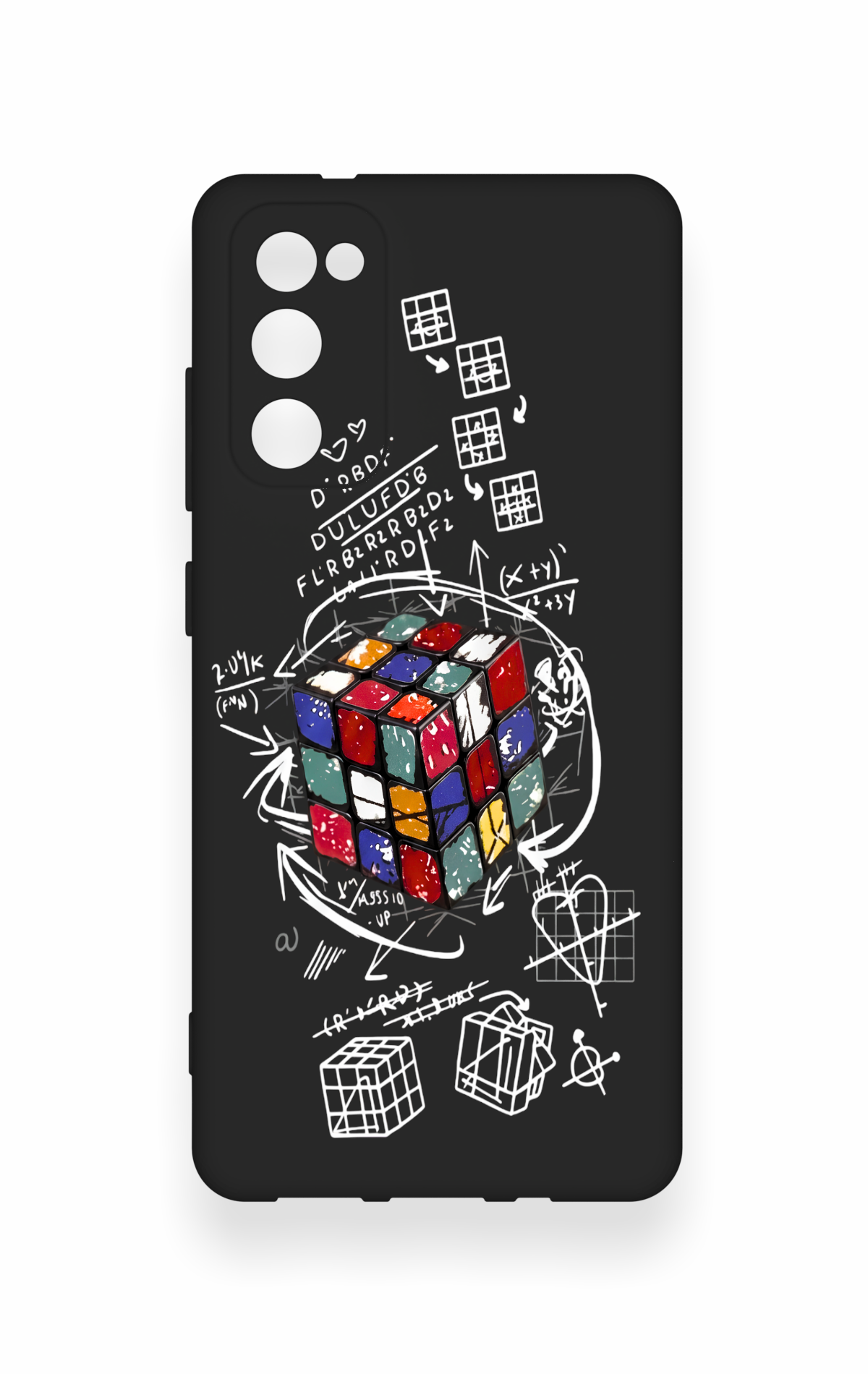 Samsung S20Fe Uyumlu Rubik Küb Desenli Silikon Kılıf