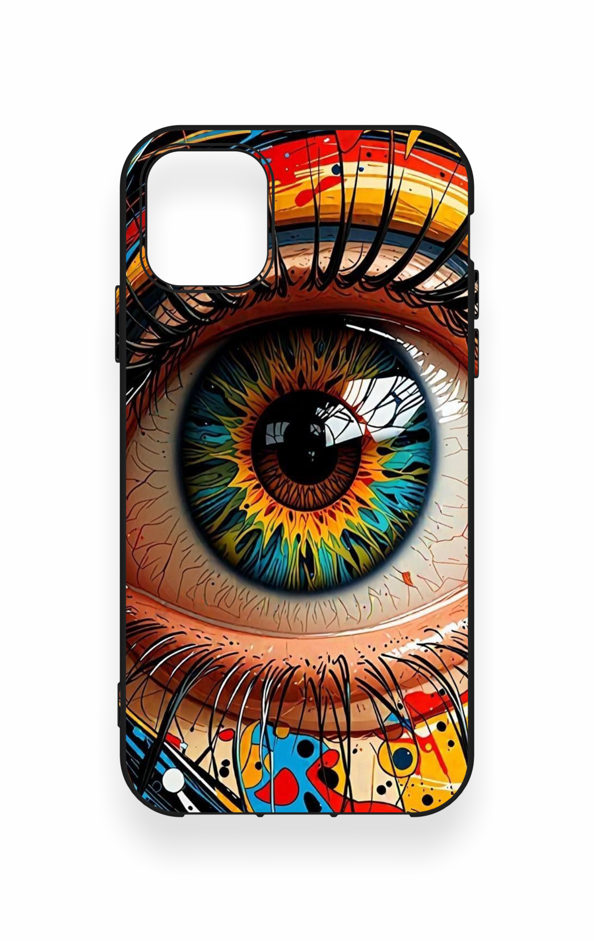 iPhone 11 Uyumlu Renkli Göz Bebeği Desenli Silikon Kılıf