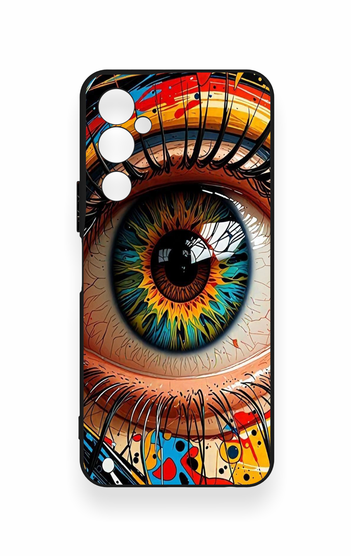 Tecno Pova Neo 2 Uyumlu Renkli Göz Bebeği Desenli Silikon Kılıf