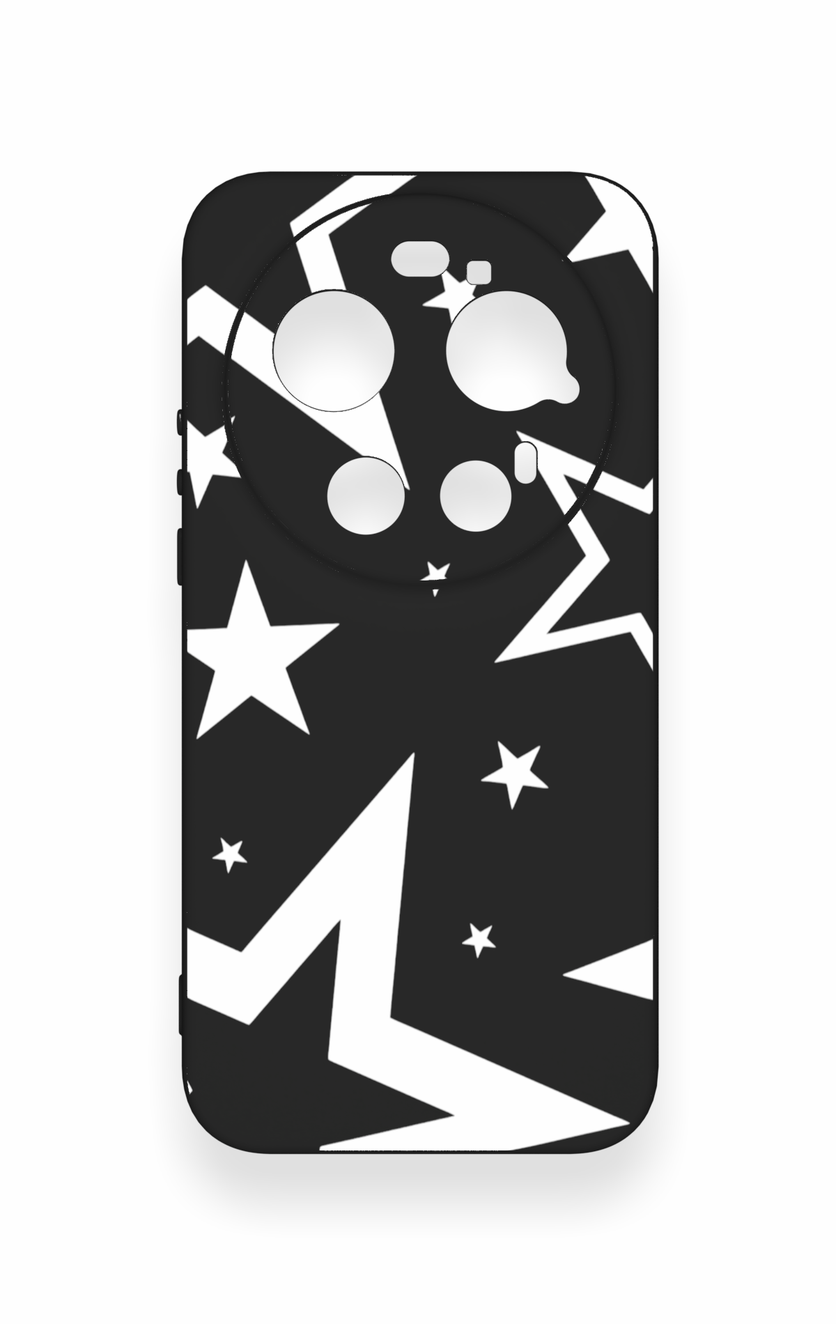 Xiaomi Mi 17 Ultra Uyumlu Siyah Mega Star Desenli Silikon Kılıf