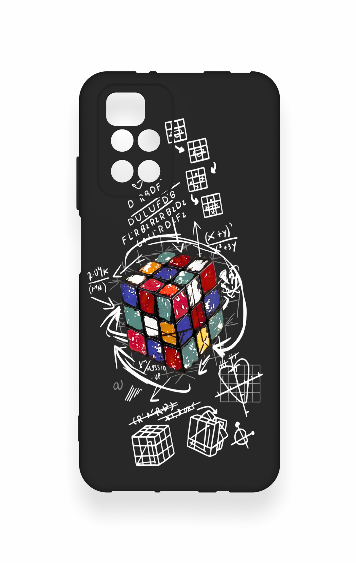 Redmi 10 2022 Uyumlu Rubik Küb Desenli Silikon Kılıf