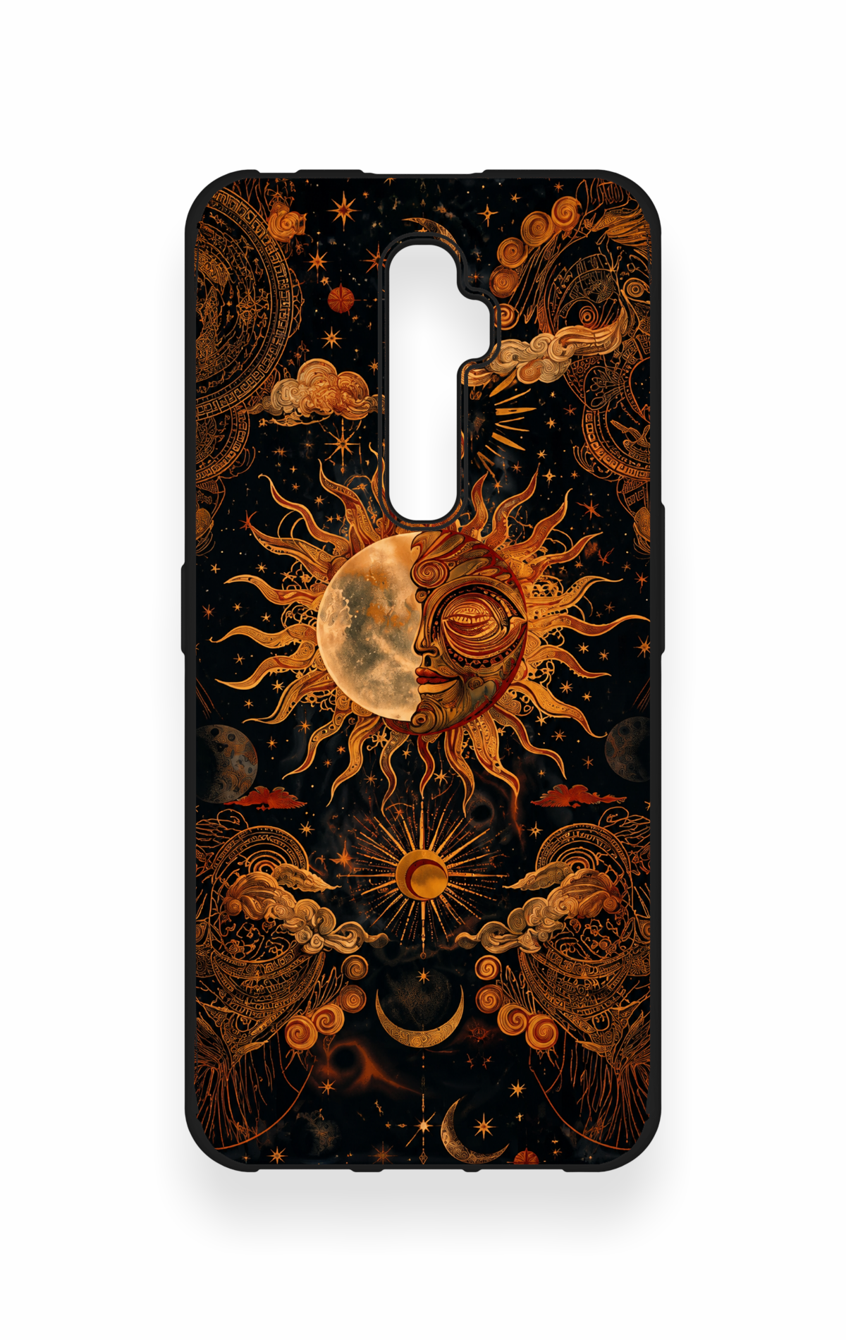 Oppo Reno 2Z Uyumlu Mistik Güneş Desenli Silikon Kılıf