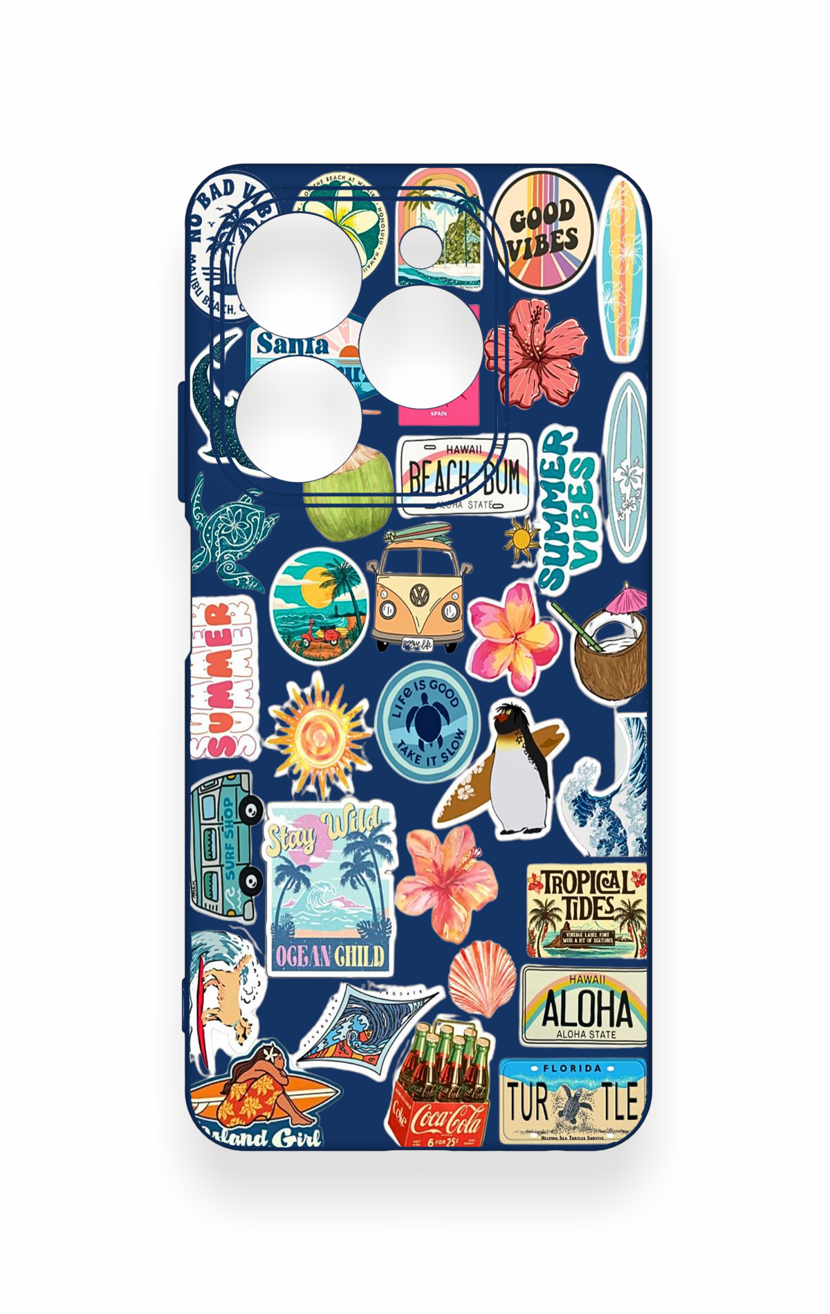 Tecno Spark 20C Uyumlu Summer Vibes Desenli Silikon Kılıf