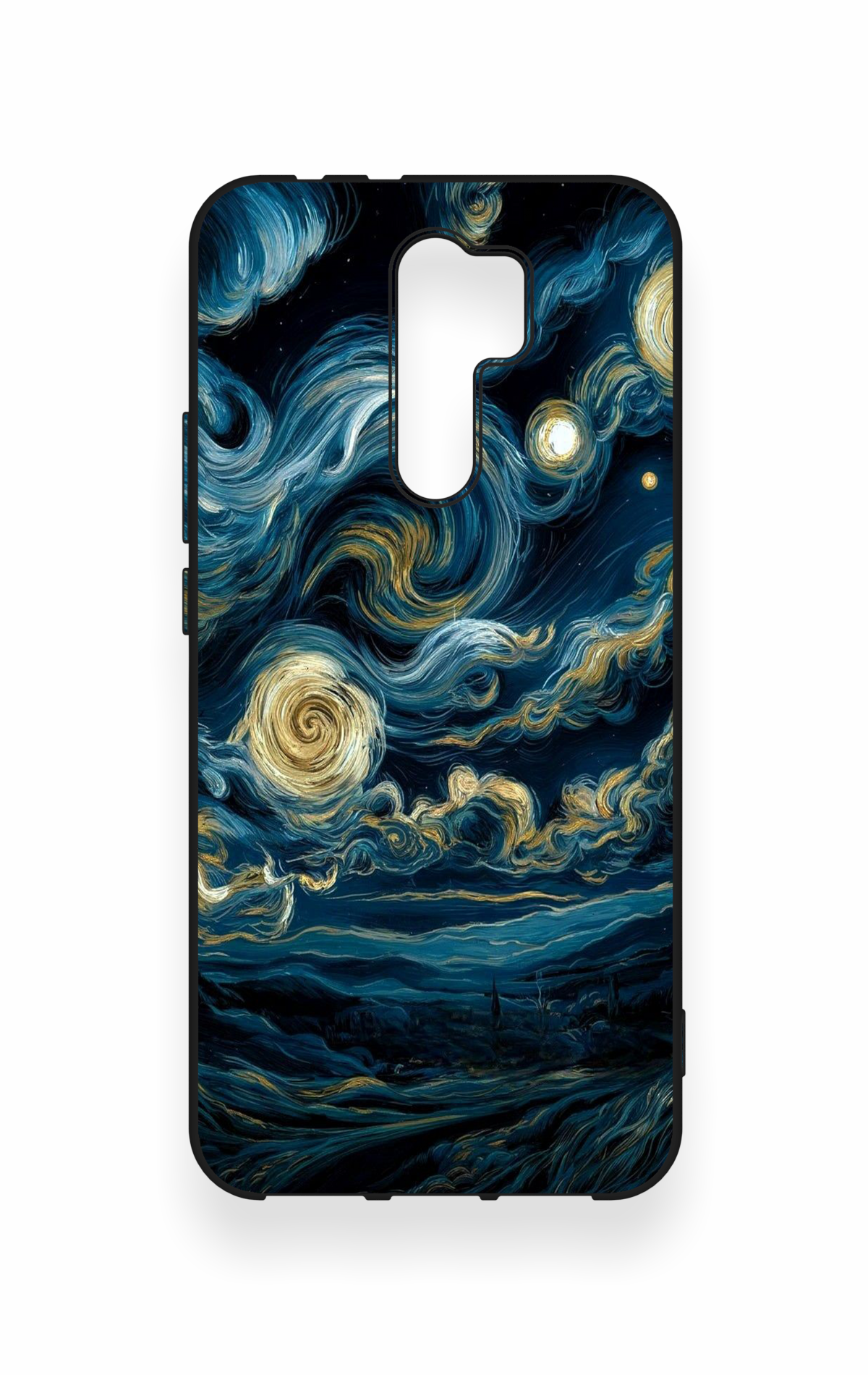 Redmi 9 Uyumlu Yıldızlı Gece Desenli Silikon Kılıf
