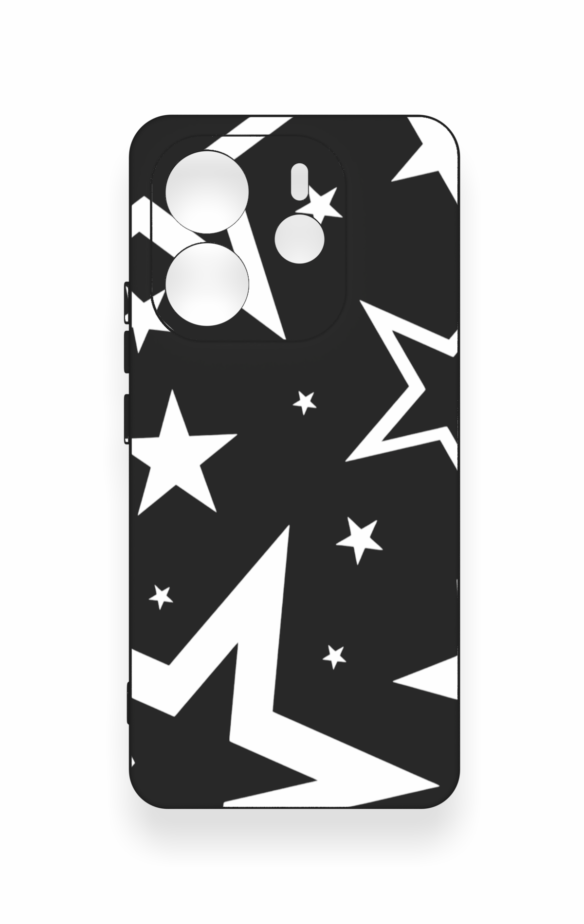 Redmi Note 14 4G Uyumlu Siyah Mega Star Desenli Silikon Kılıf