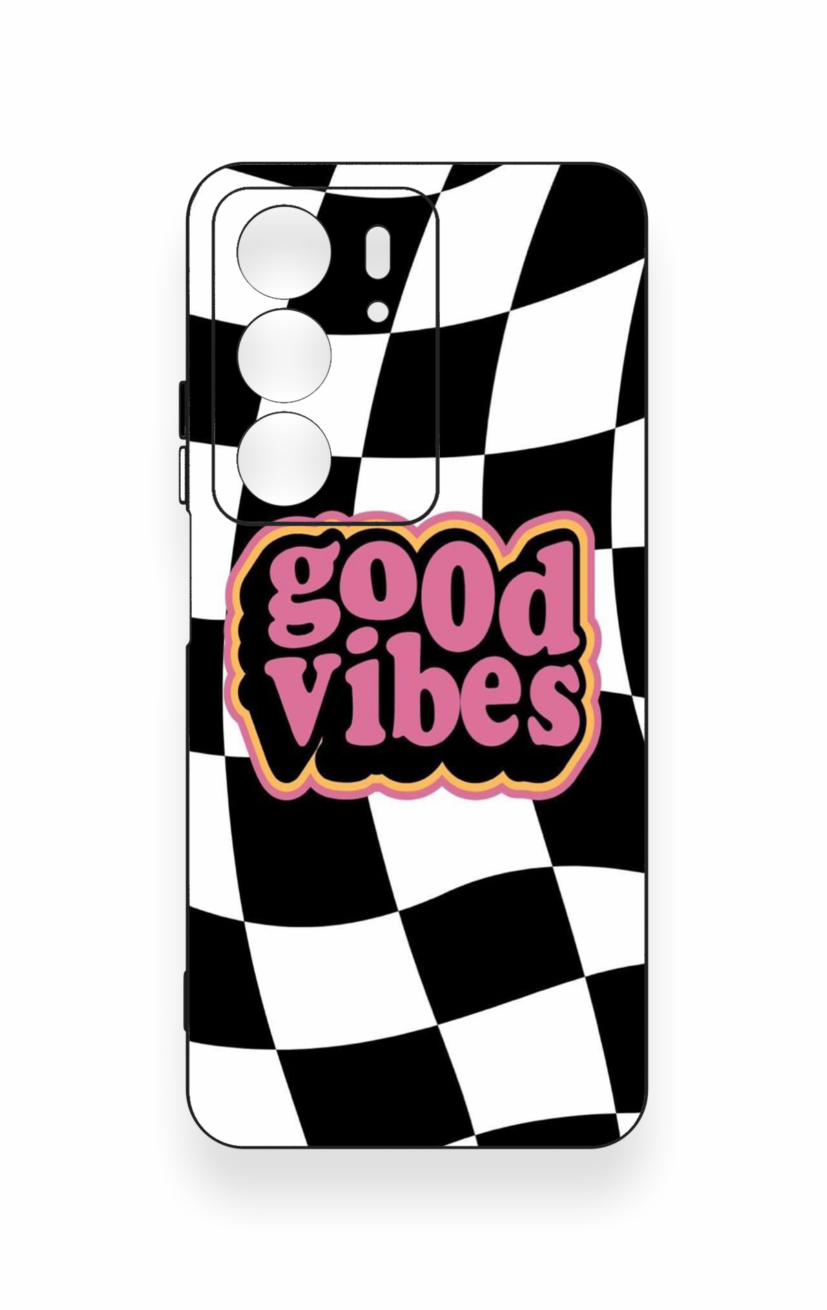 Realme C75 Uyumlu Black Good Vibes Desenli Silikon Kılıf