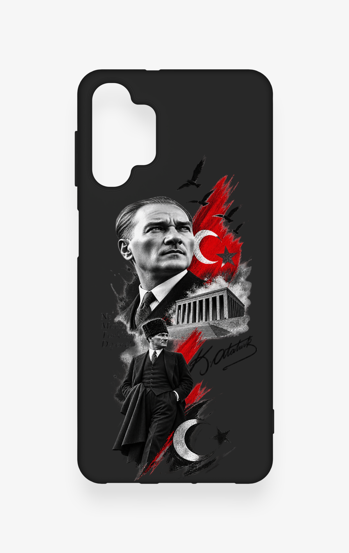 Samsung A32 Uyumlu Atatürk Anıtkabir Desenli Silikon Kılıf