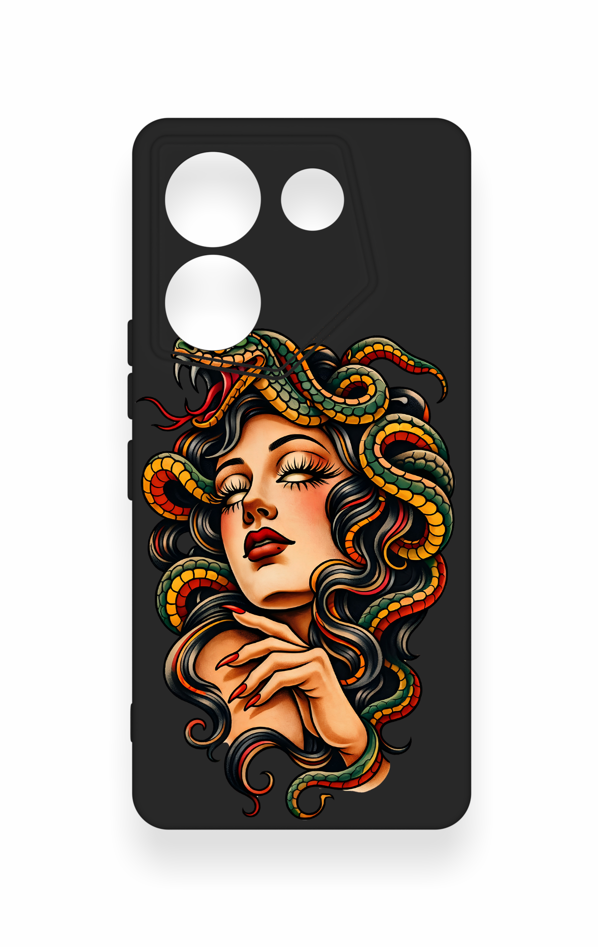 Tecno Caman 20 Pro 5G Uyumlu Medusa Desenli Silikon Kılıf