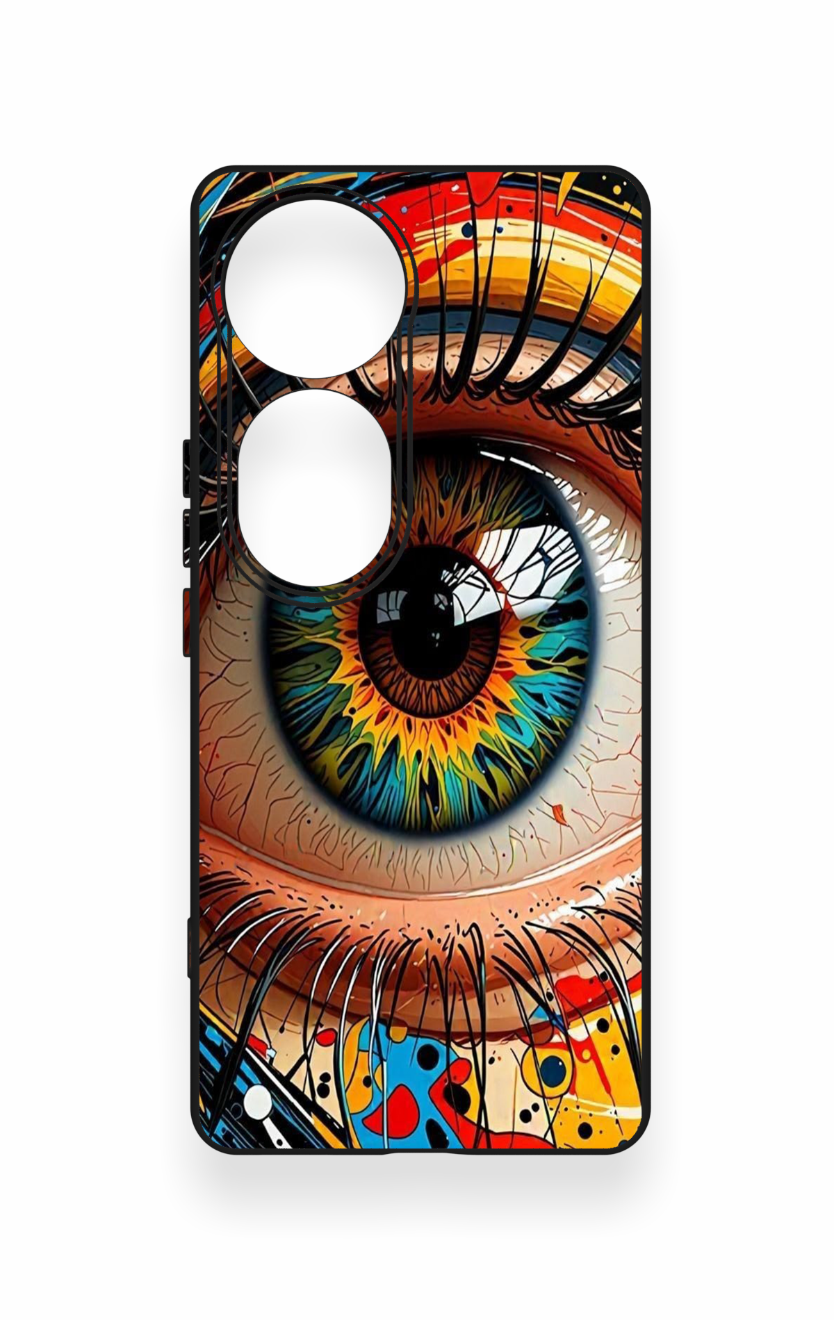 Vivo V40 Uyumlu Renkli Göz Bebeği Desenli Silikon Kılıf