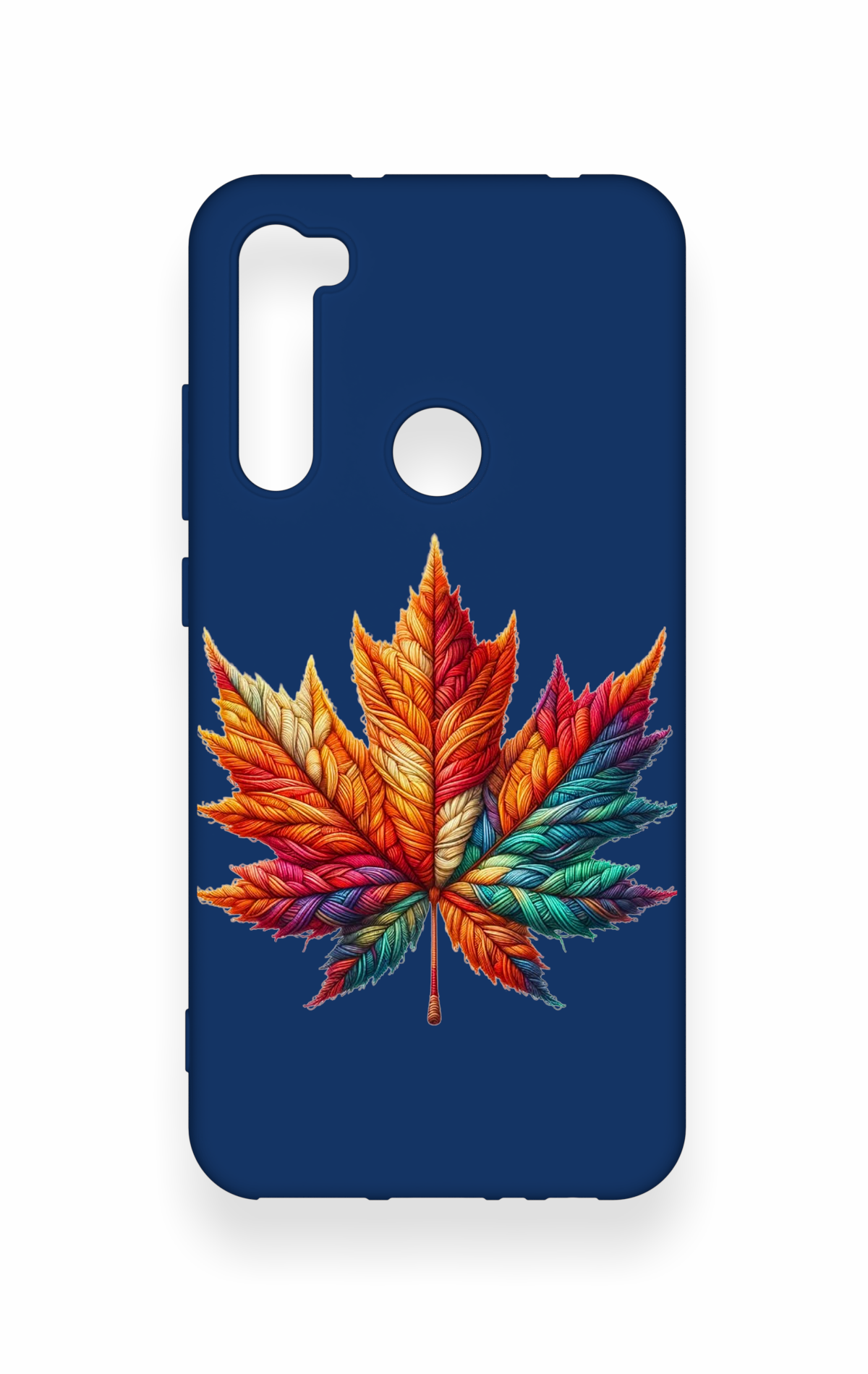Redmi Note 8 Uyumlu Renkli Yaprak Desenli Silikon Kılıf