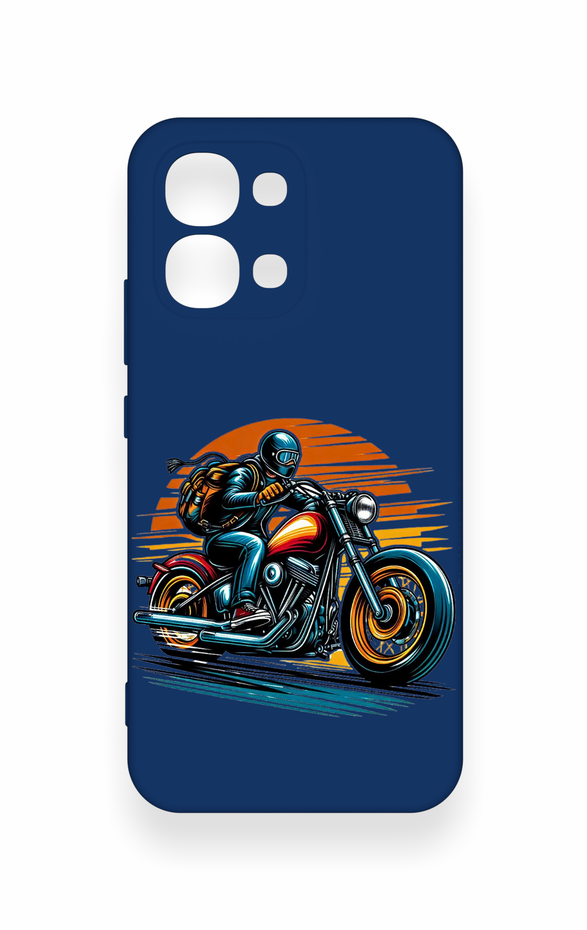Oppo A6 Pro Uyumlu Moto Rider Desenli Silikon Kılıf