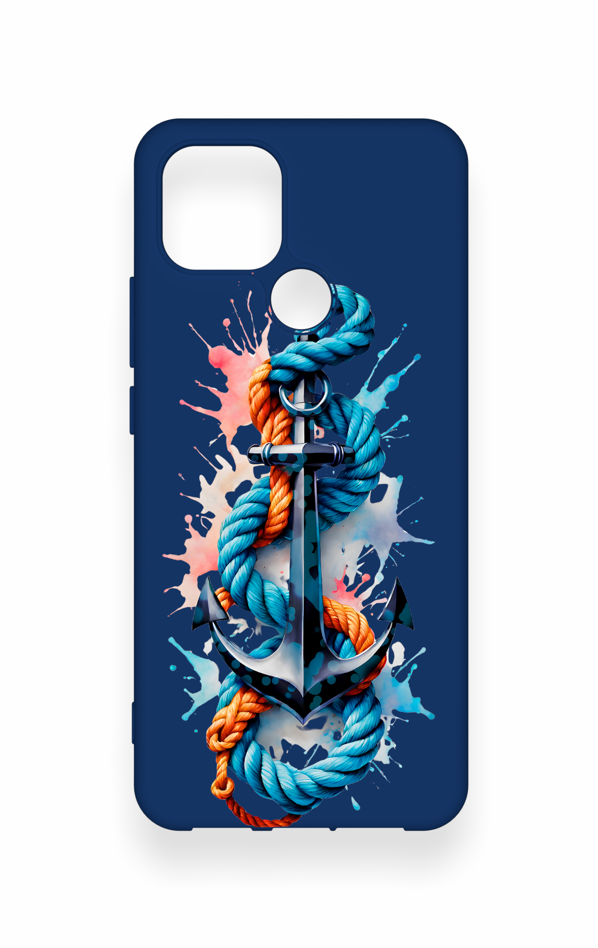 Oppo A15 Uyumlu Anchor Desenli Silikon Kılıf