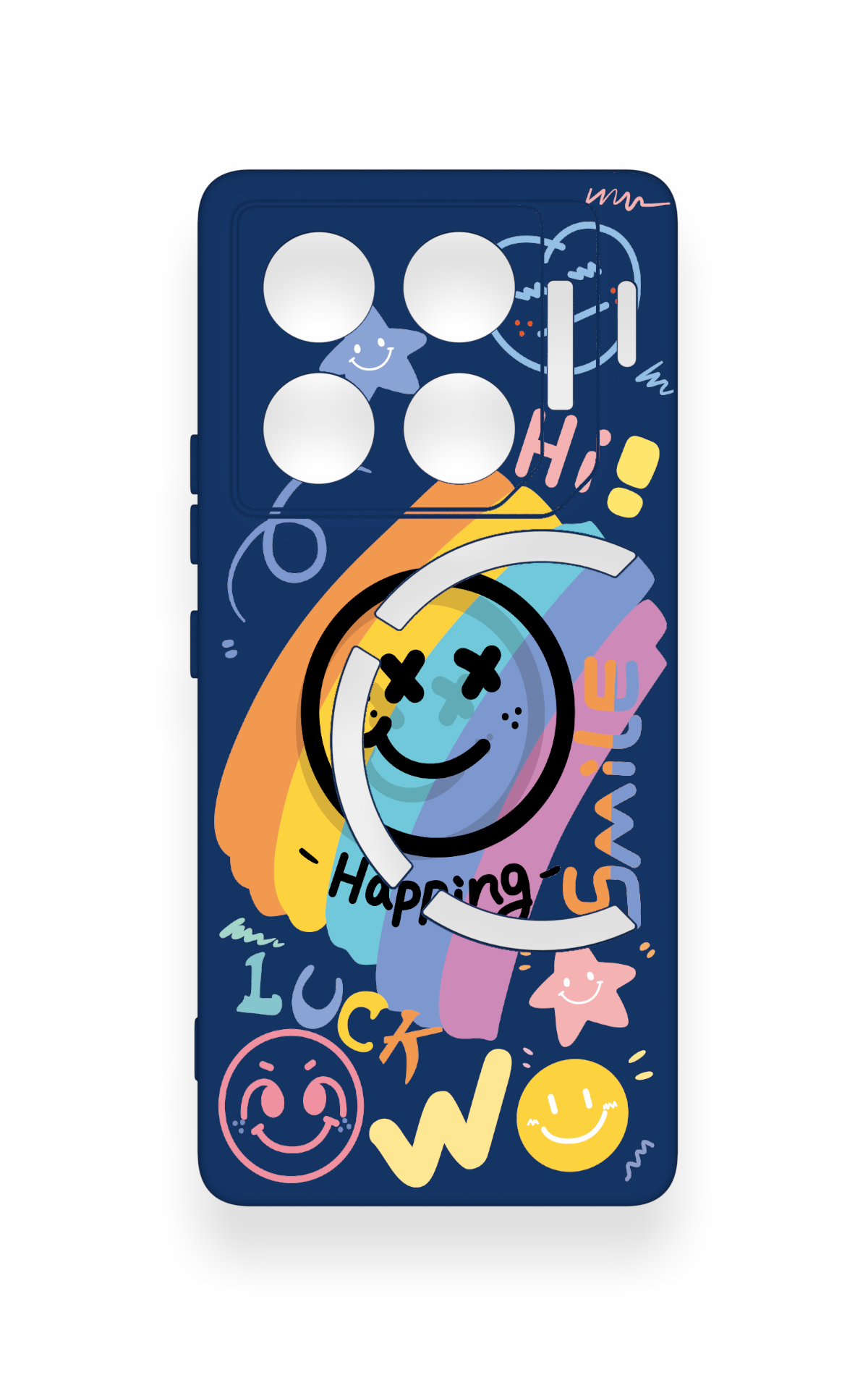 İnfinix Gt 20 Pro Uyumlu Happing Smile Desenli Silikon Kılıf