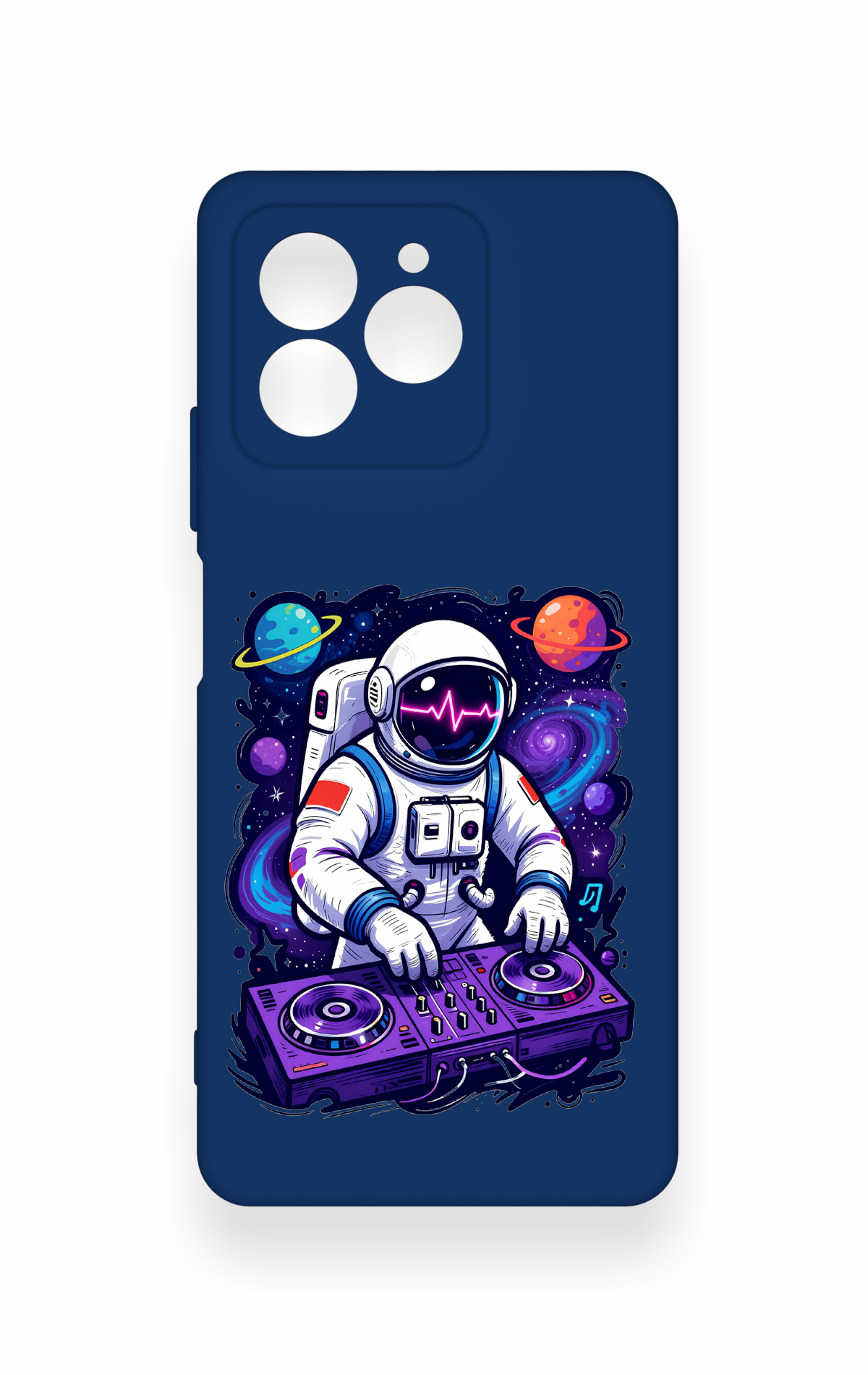 Omix X7 Uyumlu Astronot DJ Desenli Silikon Kılıf