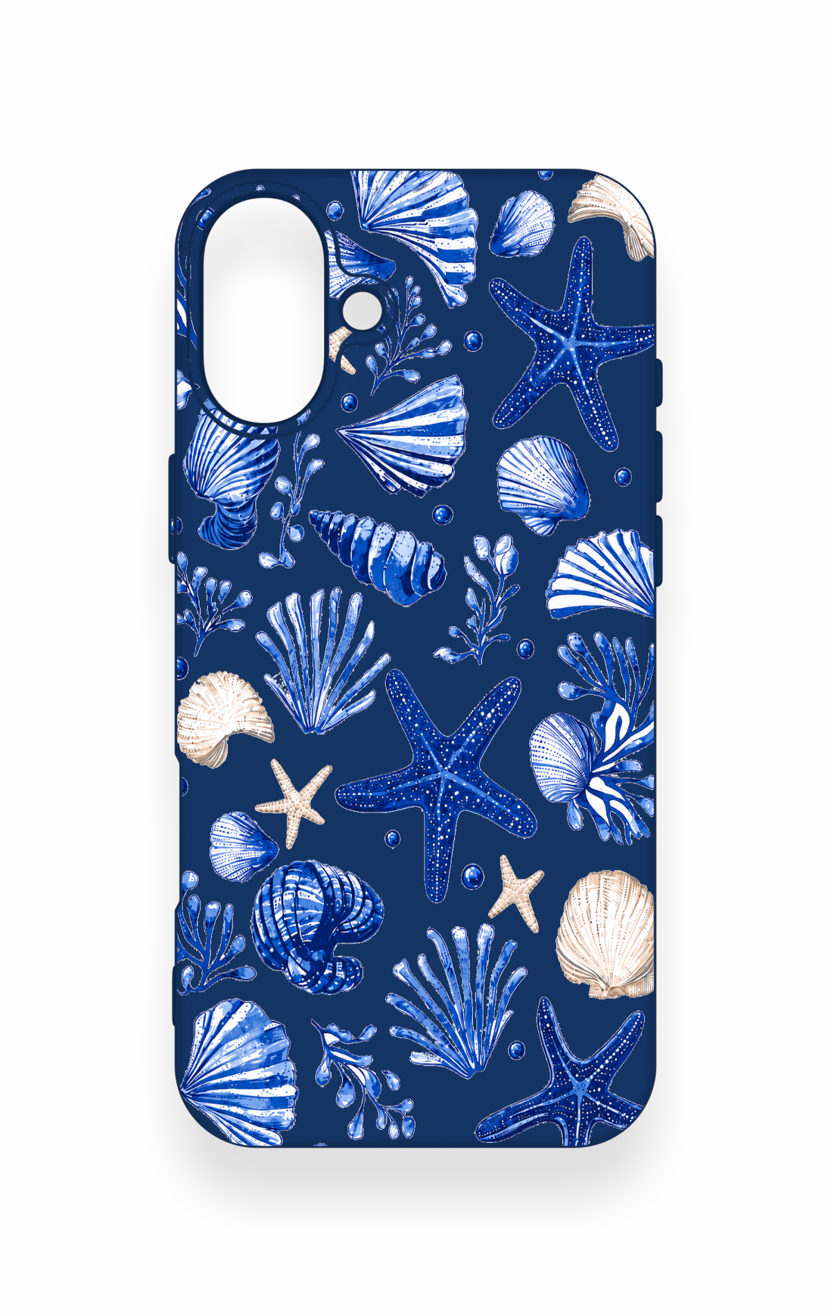 iPhone 16 Plus Uyumlu Deniz Kabuğu Desenli Silikon Kılıf