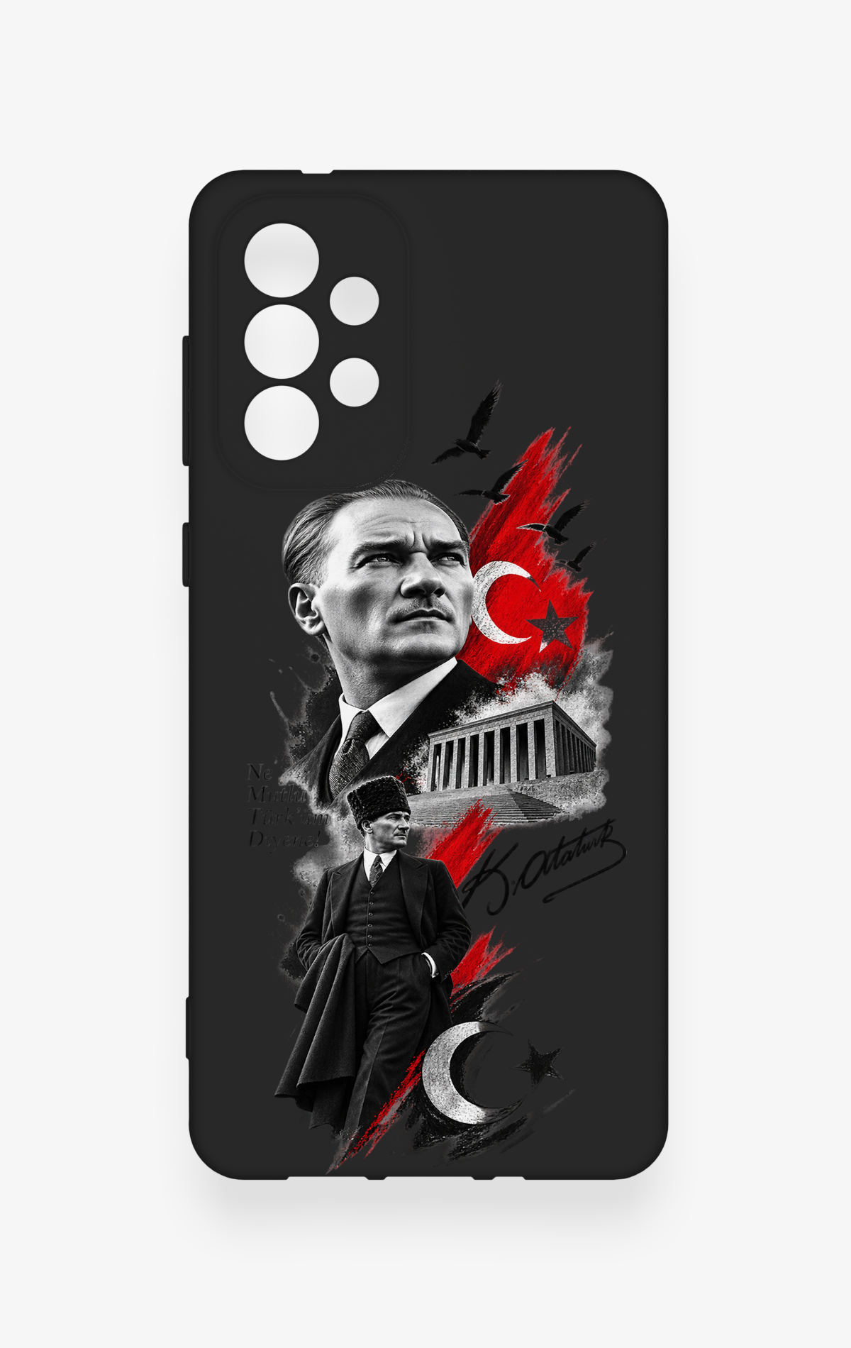 Samsung-A73 Uyumlu Atatürk Anıtkabir Desenli Silikon Kılıf