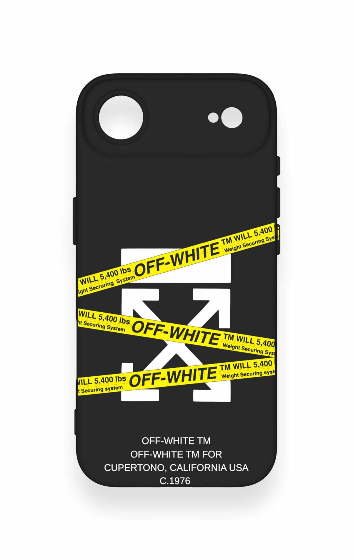 iPhone 17 Air Uyumlu Off White Desenli Silikon Kılıf