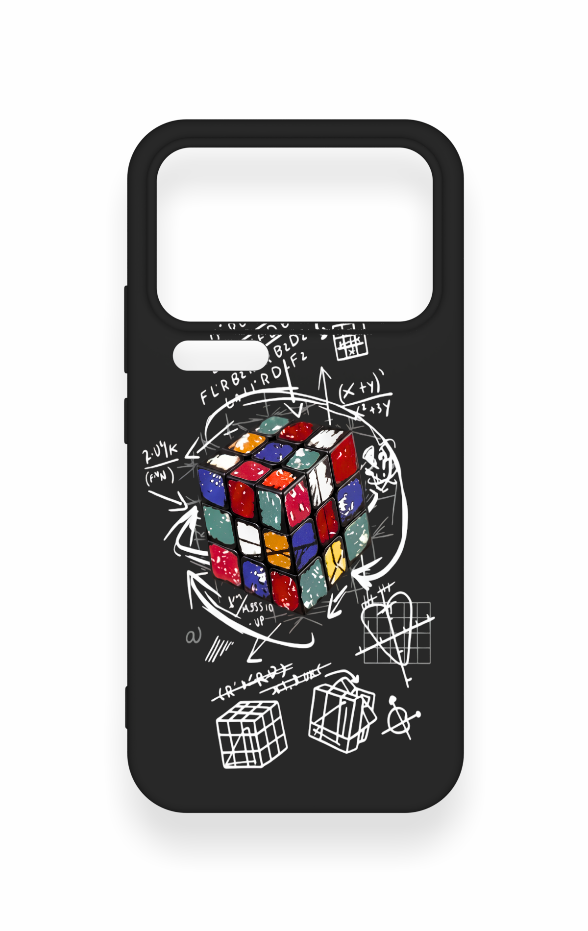 Mi 17 Pro Max Uyumlu Rubik Küb Desenli Silikon Kılıf