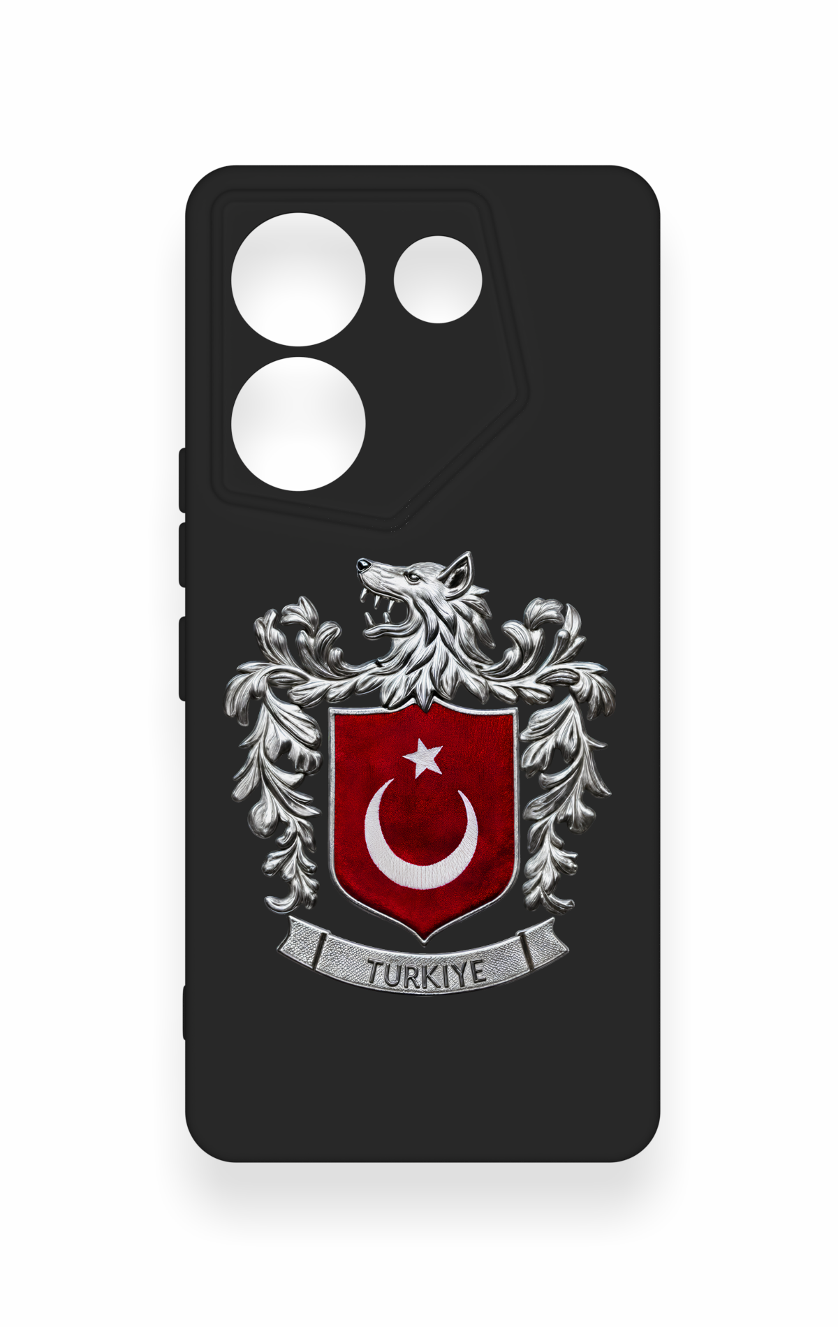 Tecno Caman 20 Pro 5G Uyumlu Türk Arma Desenli Silikon Kılıf